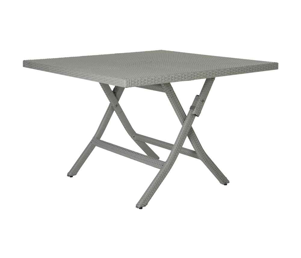 Safavieh Outdoor Collection Samana Grey Square Folding Table - Portable Patio Dining Table for Garden, Poolside, Camping & Picnics