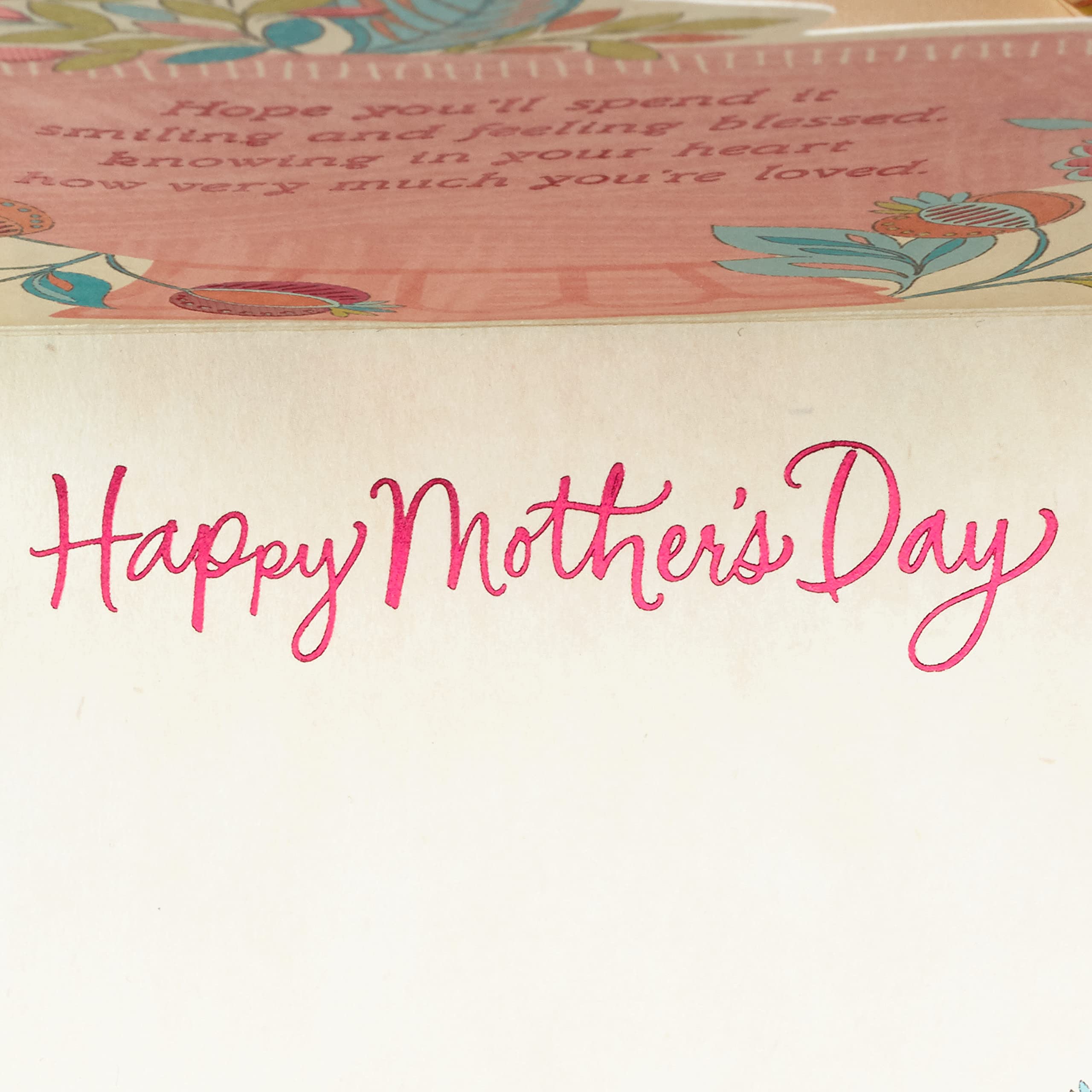 Hallmark Mahogany Mother's Day Pop-Up Greeting Card with Floral Design - Perfect Gift for Mom, Birthday, Anniversary & Special Occasions