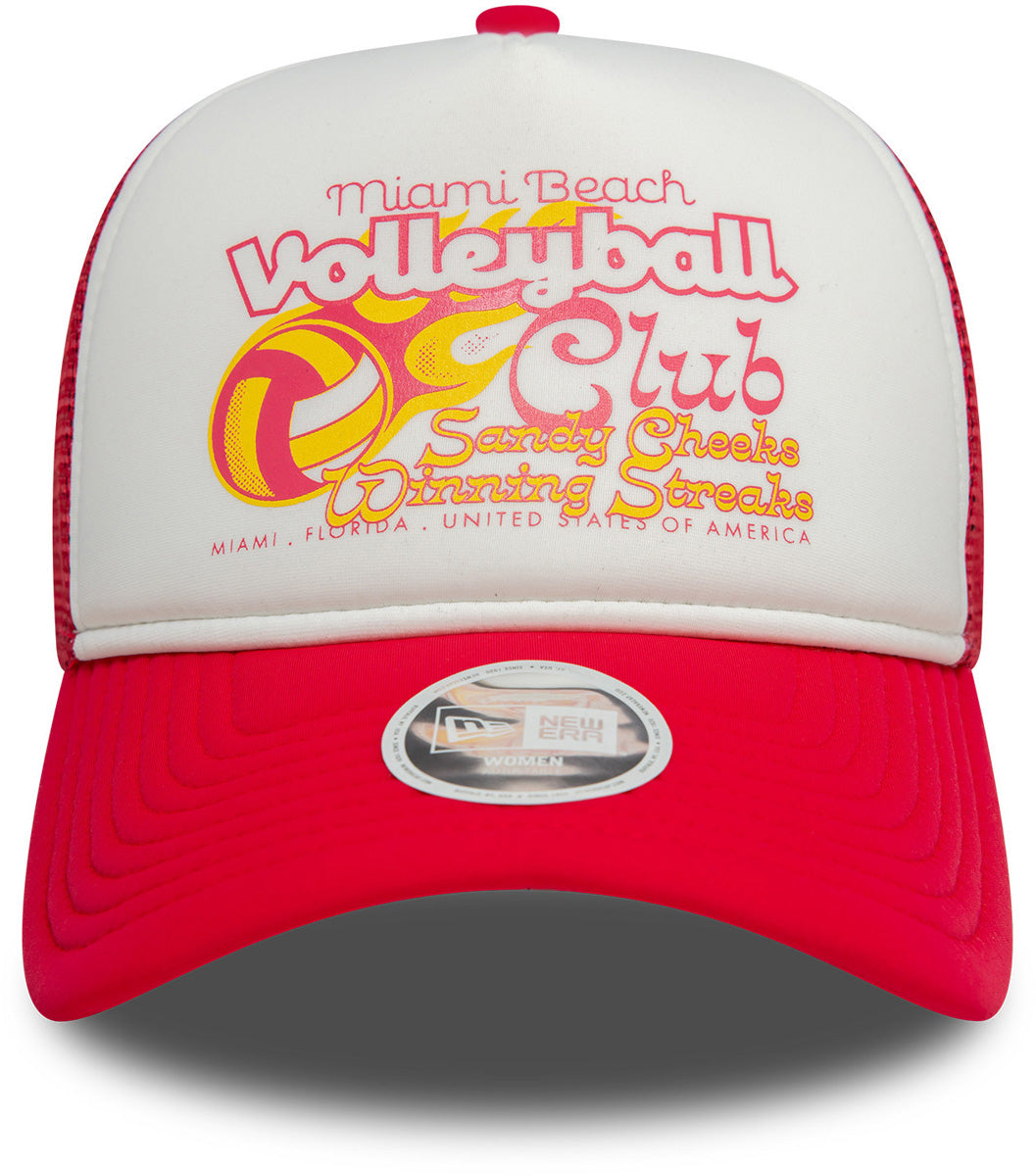 Miami Beach Volleyball Women's New Era Foam Trucker Cap - Stylish Adjustable Hat for Outdoor Sports, Beach & Summer Fashion