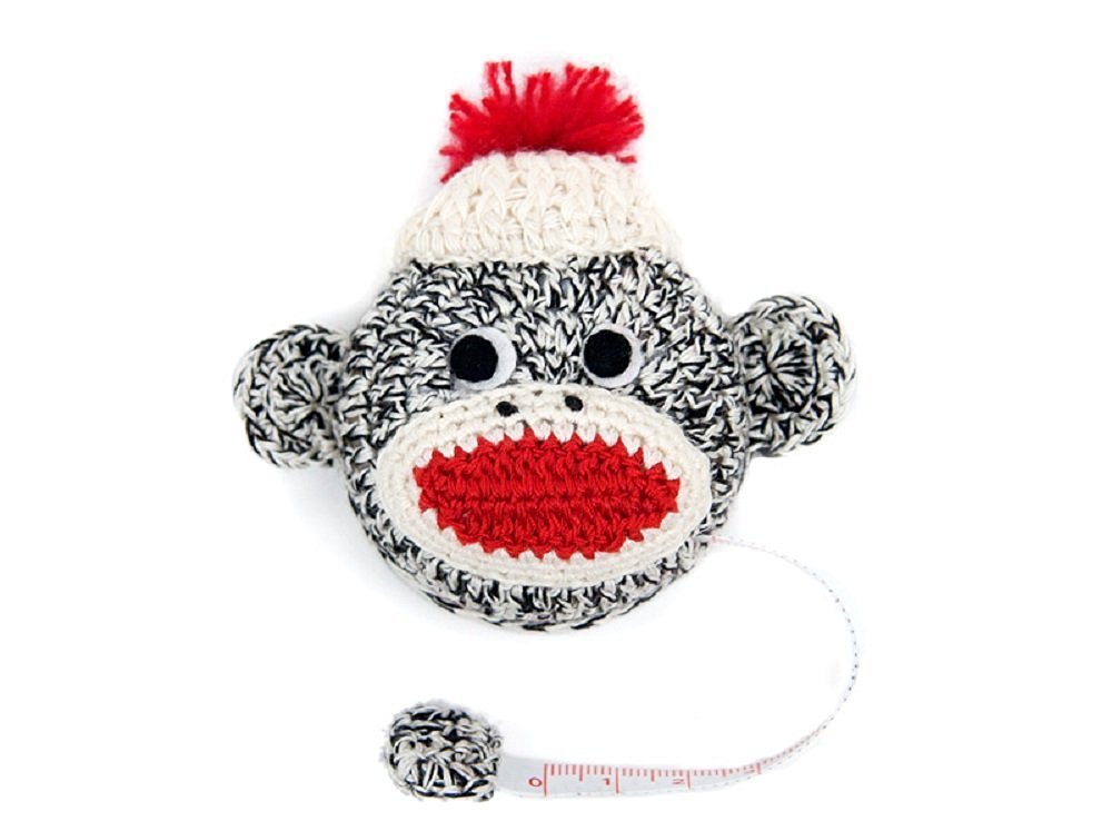 MagJo Monkey Crochet Designed Animals Tape Measure - Cute & Functional Sewing Accessory for Knitting, Crafting, DIY Projects - Perfect Gift for Crochet Lovers & Handmade Enthusiasts