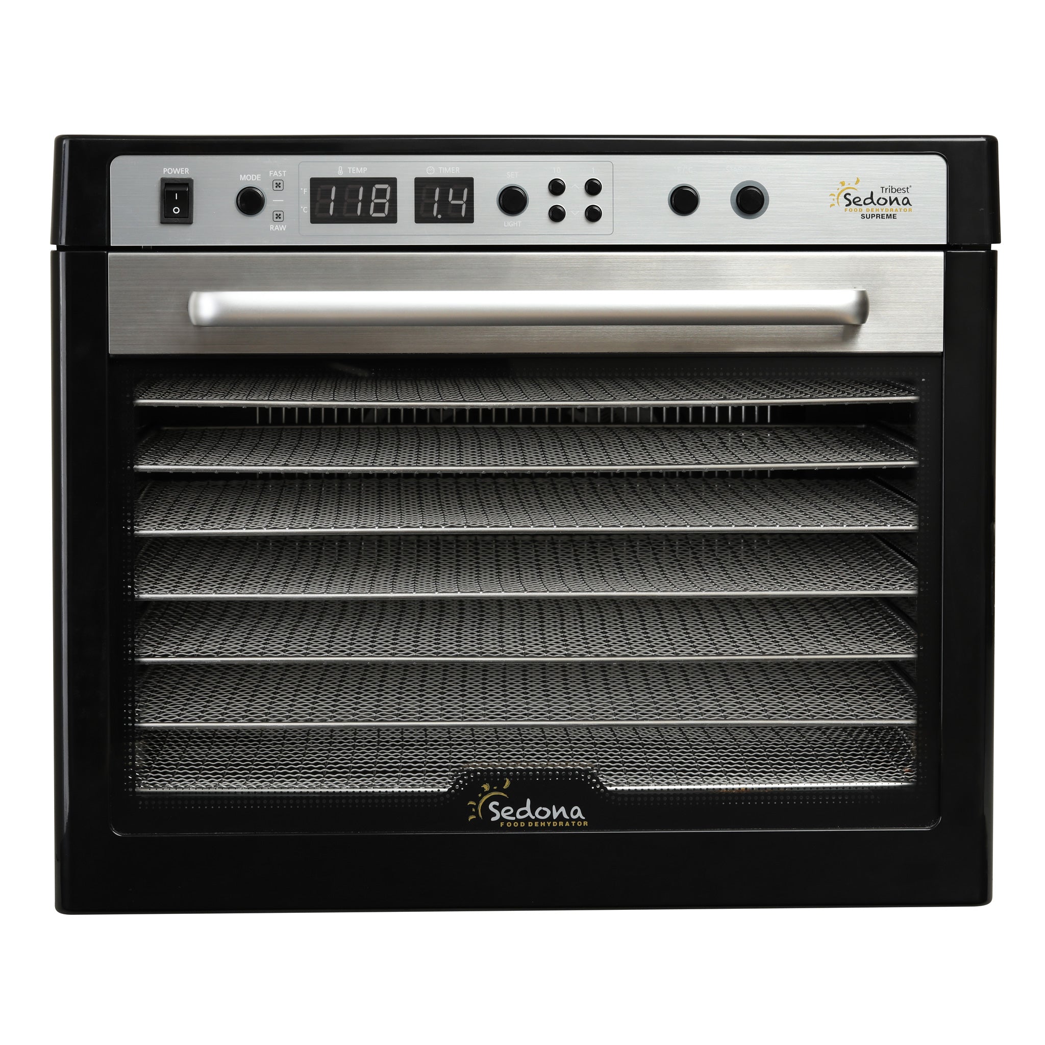 Sedona® Supreme Commercial Food Dehydrator with 9 Stainless Steel Trays - Perfect for Drying Fruits, Vegetables, Jerky & Herbs at Home or Restaurant Use