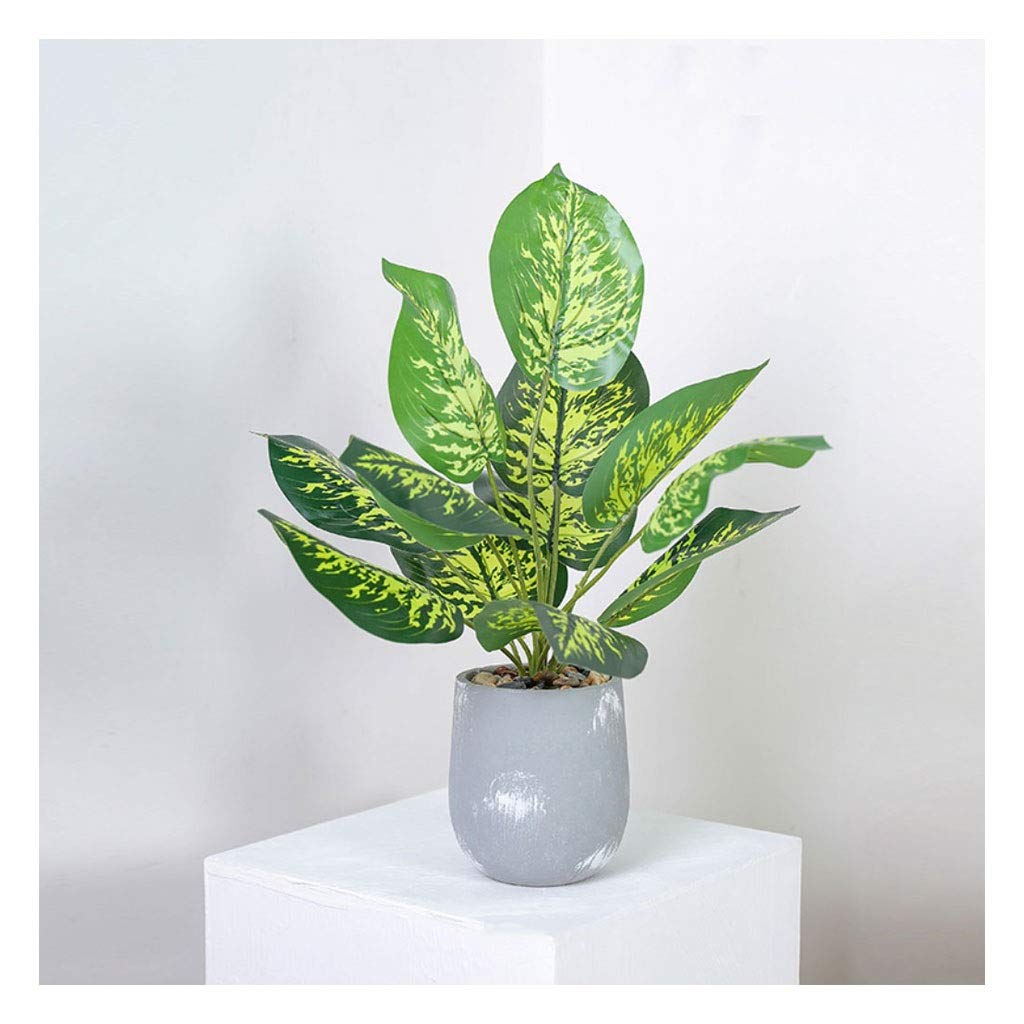Realistic Artificial Bonsai Tree - Small Fake Green Plant for Home & Office Decor - Lifelike Plastic Potted Plants - Perfect for Desk, Shelf, Living Room, and Workspace Decoration