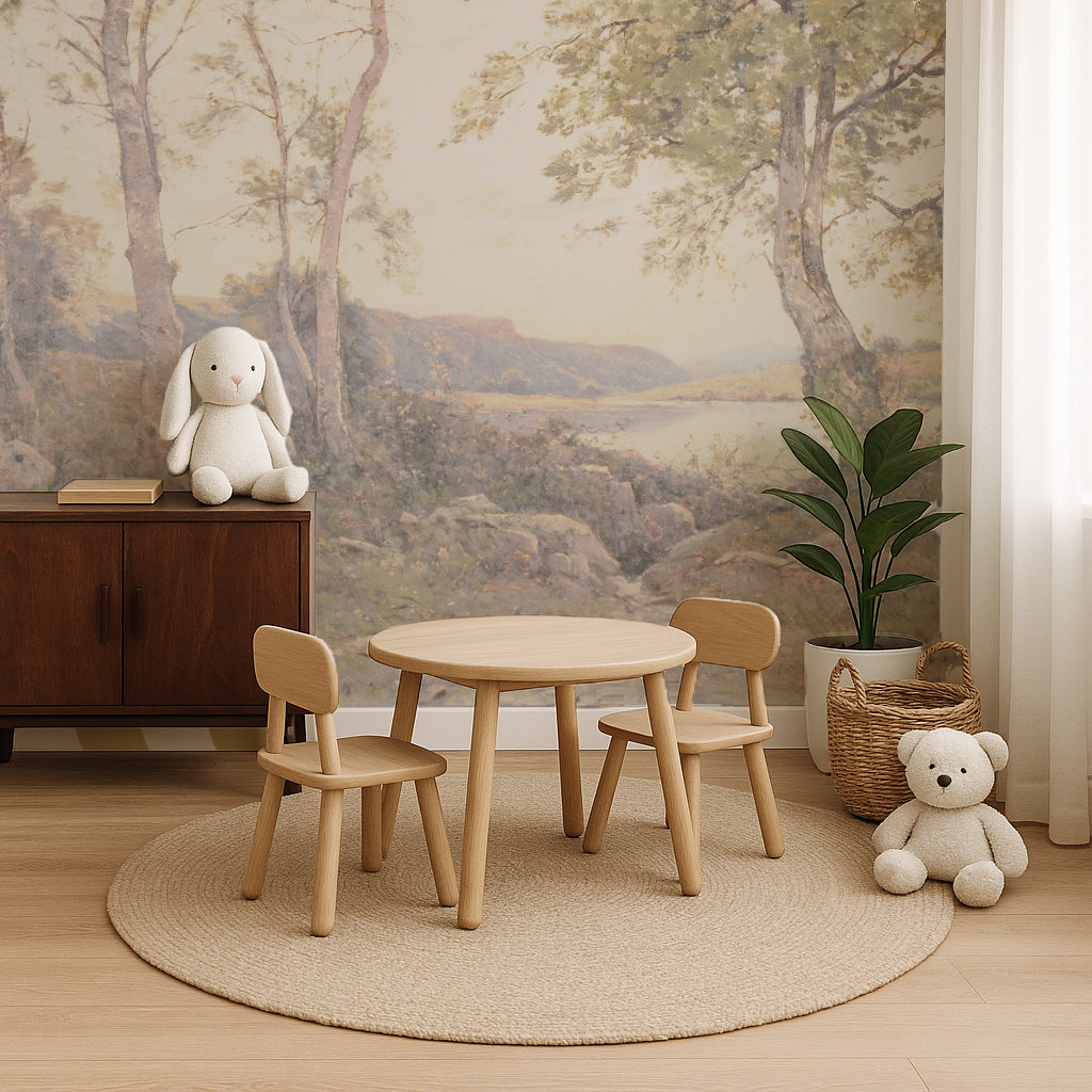 Serene Glade Landscape Wallpaper - Nature-Inspired Peel & Stick Wall Mural for Bedroom, Living Room & Office Decor