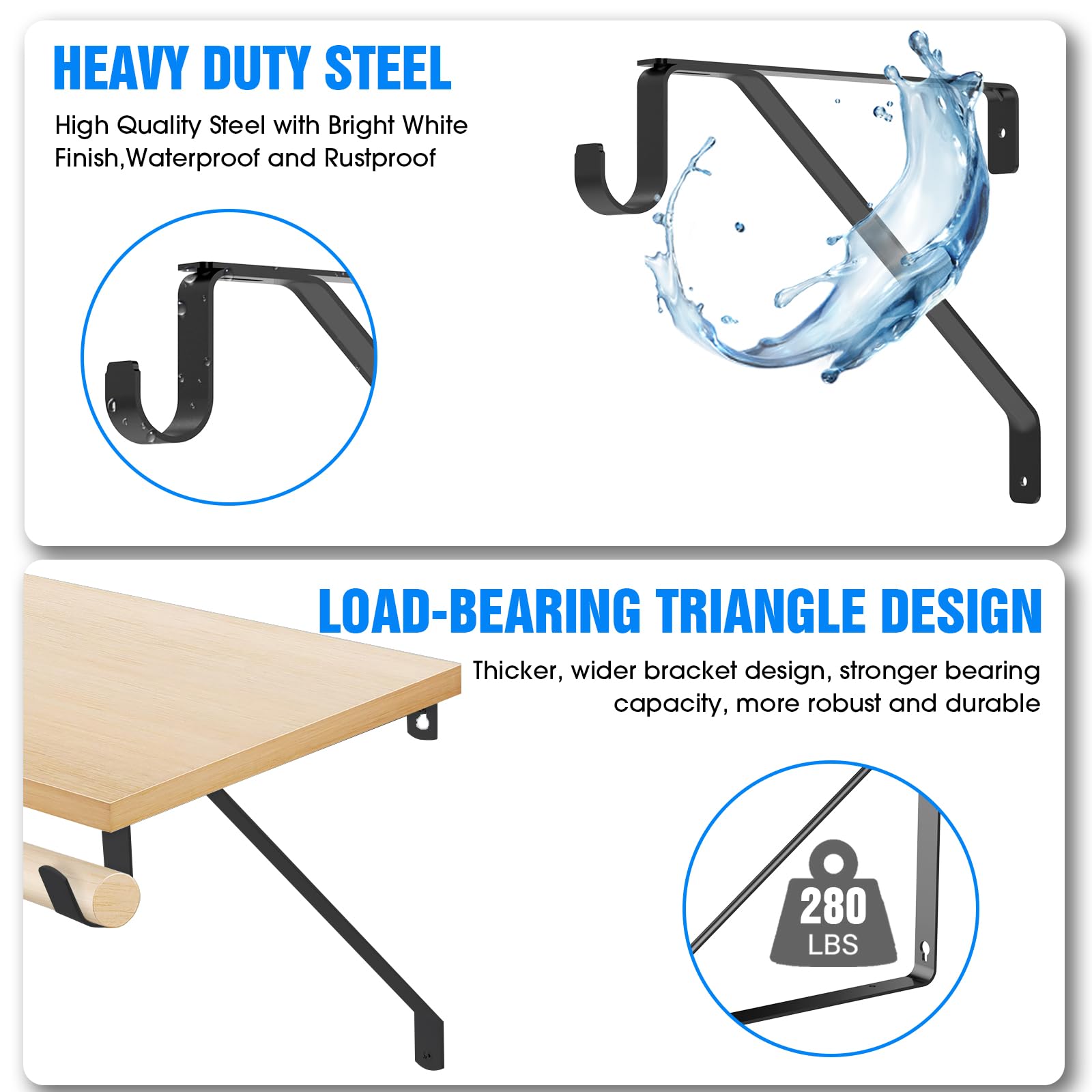 Heavy Duty Adjustable Shelf Brackets 10