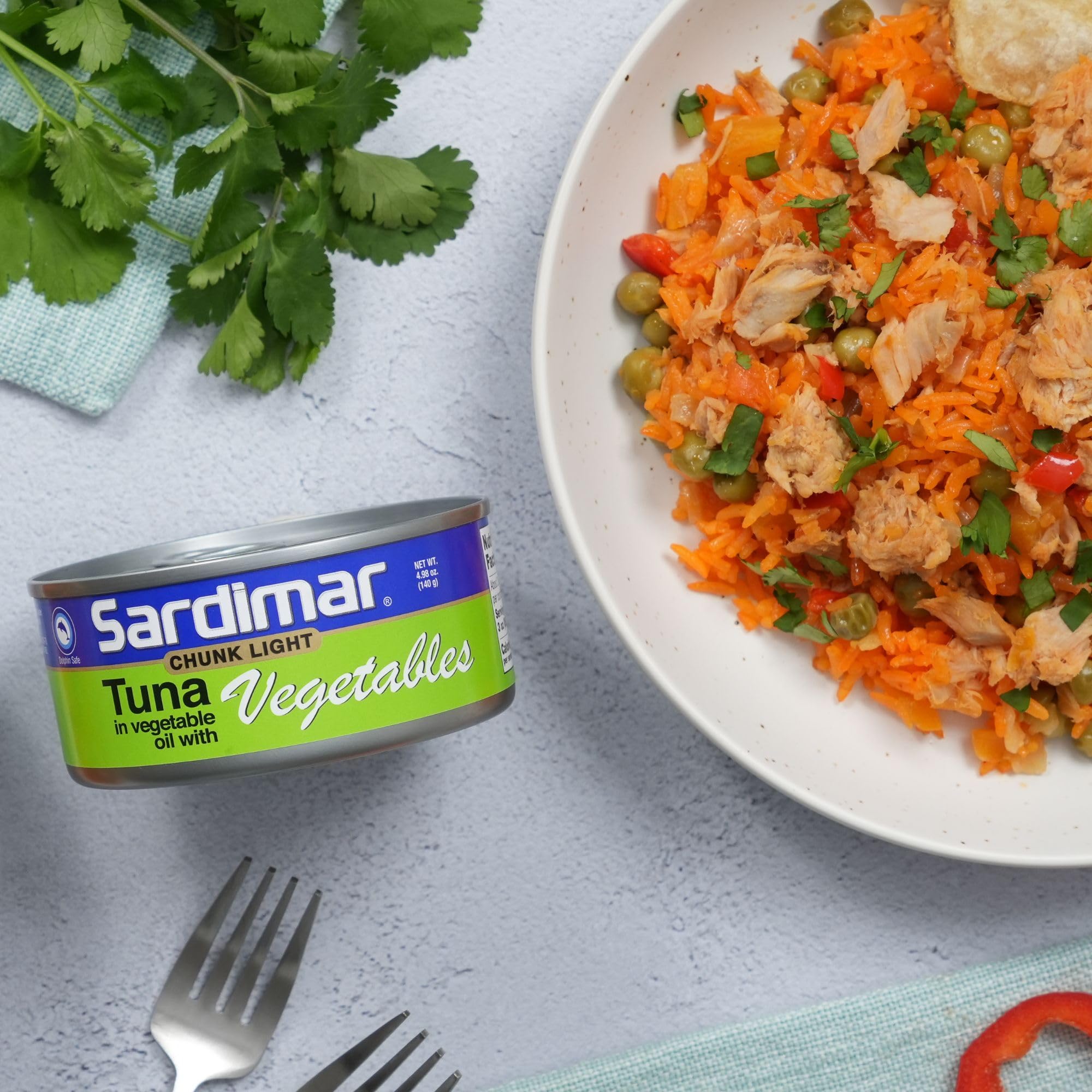 Premium Sardimar Chunk Light Tuna with Mixed Vegetables - Pack of 12 Cans | High Protein, Low Fat, Keto & Paleo Friendly | Perfect for Salads, Sandwiches & Quick Meals