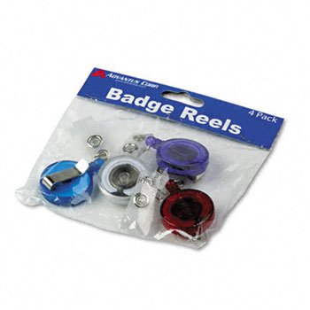 Advantus Translucent Retractable ID Card Reel Lanyard - 4 Pack (AST 75P6873) for Badge Holders, Security Passes & Event Credentials - Office, School & Workplace Essentials