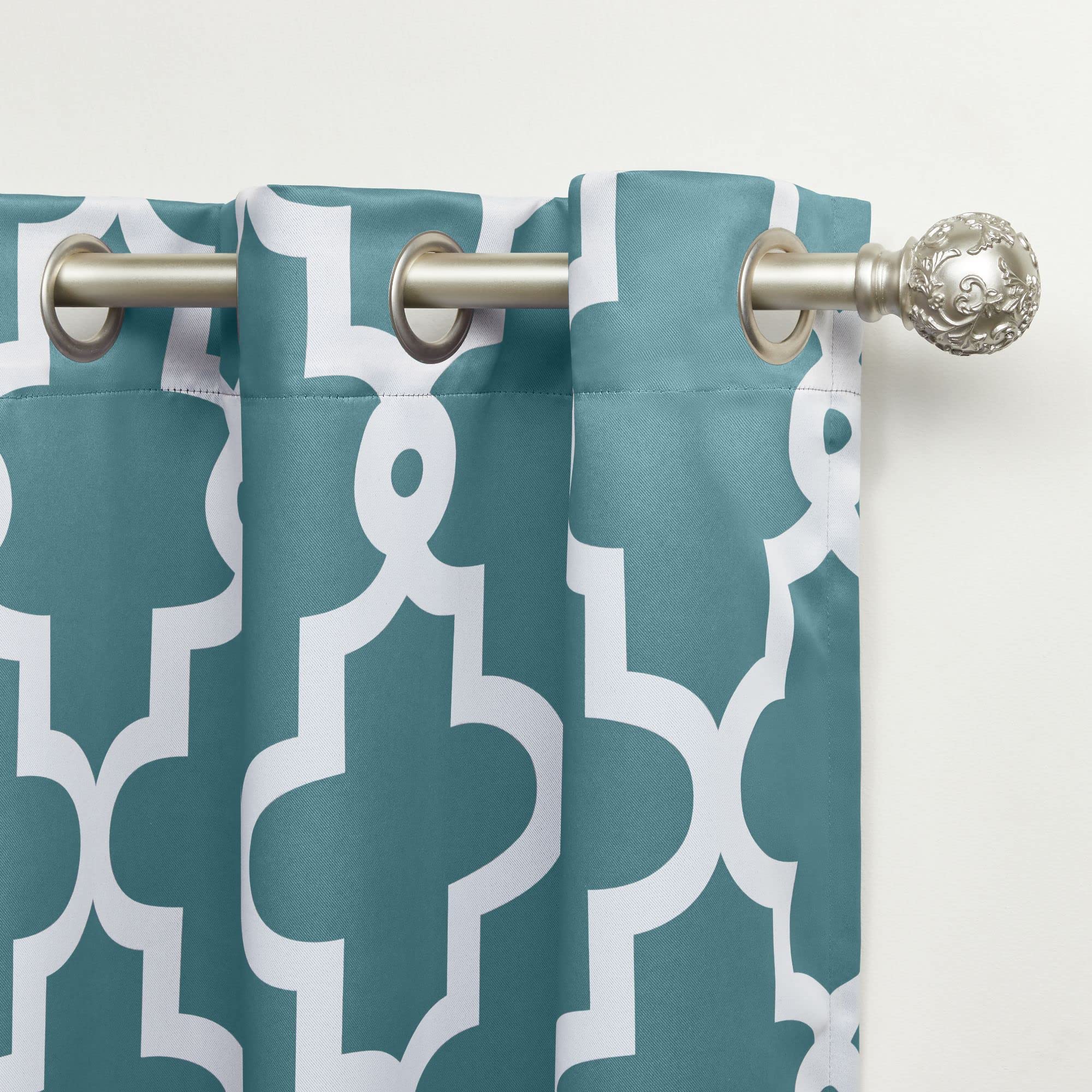 Premium Blackout Curtains for Bedroom & Living Room - 108x84 Inch Teal Sateen Woven Grommet Top Window Drapes with Thermal Insulation - Perfect for Home, Office & Patio Use