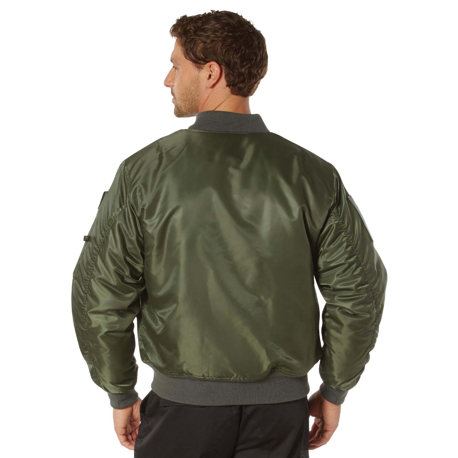 Rothco Classic Cold Weather Bomber Flight Jacket with Included Morale Patches - Warm Aviator Jacket for Men & Women - Perfect for Winter Outdoor Activities, Military Reenactments & Casual Wear
