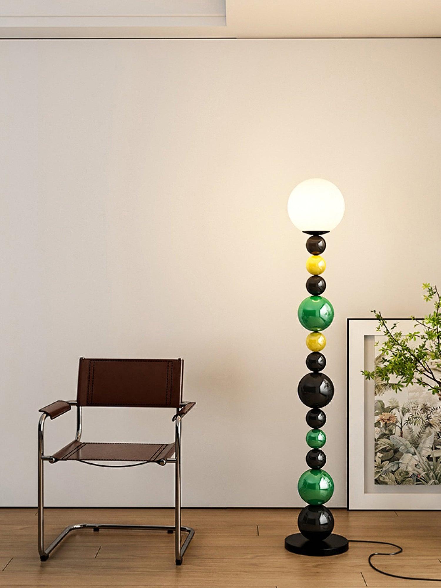 Vibrant Round Ball LED Floor Lamp - Modern Home Decor Lighting for Living Room, Bedroom & Office - Perfect for Ambient & Accent Lighting