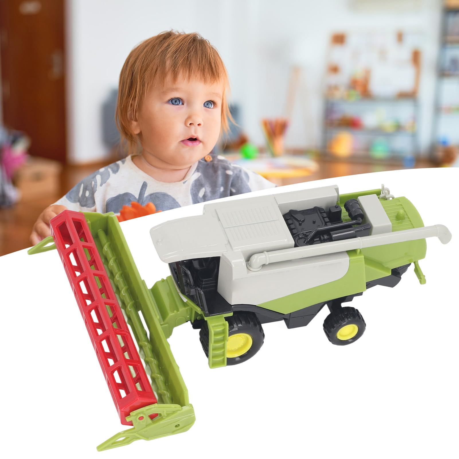 Farm Tractor Toy for Kids - Realistic Farm Harvester Vehicle Model - Educational Role Play Toy for Toddlers & Children - Perfect for Imaginative Play, Learning Agriculture & Farm Life Scenarios