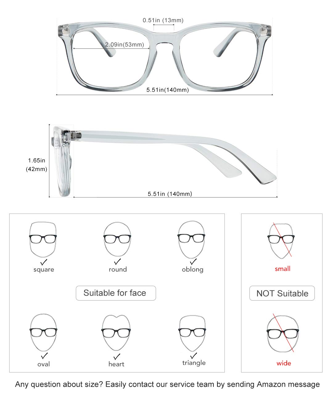 MEETSUN Blue Light Blocking Glasses for Women & Men - Anti Eye Strain & Headache Relief, UV400 Computer Glasses with Transparent Grey Frame (Better Sleep, Gaming & Office Work)