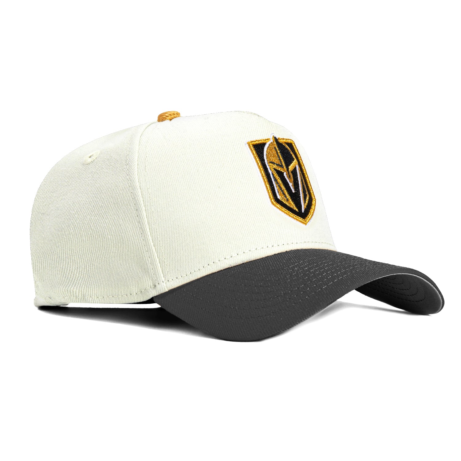 New Era 9Forty A-Frame Vegas Golden Knights Snapback Hat - White & Graphite | Adjustable Baseball Cap for Men & Women | Perfect for Sports Games, Casual Wear & Fan Collections