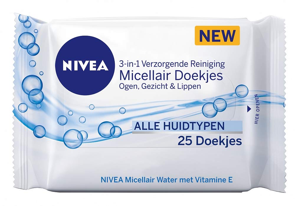 Nivea Micellar Cleansing Wipes 150g - Gentle Makeup Remover & Face Cleanser for Sensitive Skin | Perfect for Travel, Gym & Daily Skincare Routine