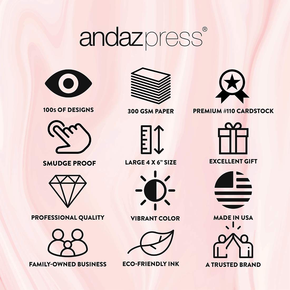 Andaz Press Abstract Terracotta Wedding Thank You Place Cards - 56-Pack, 4 x 6 Inch - Elegant Table Setting Cards for Wedding Reception, Dinner Plates & Seating Decorations - Perfect for Guests, Family & Friends - Ideal for Rustic, Boho or Autumn Wedding Themes