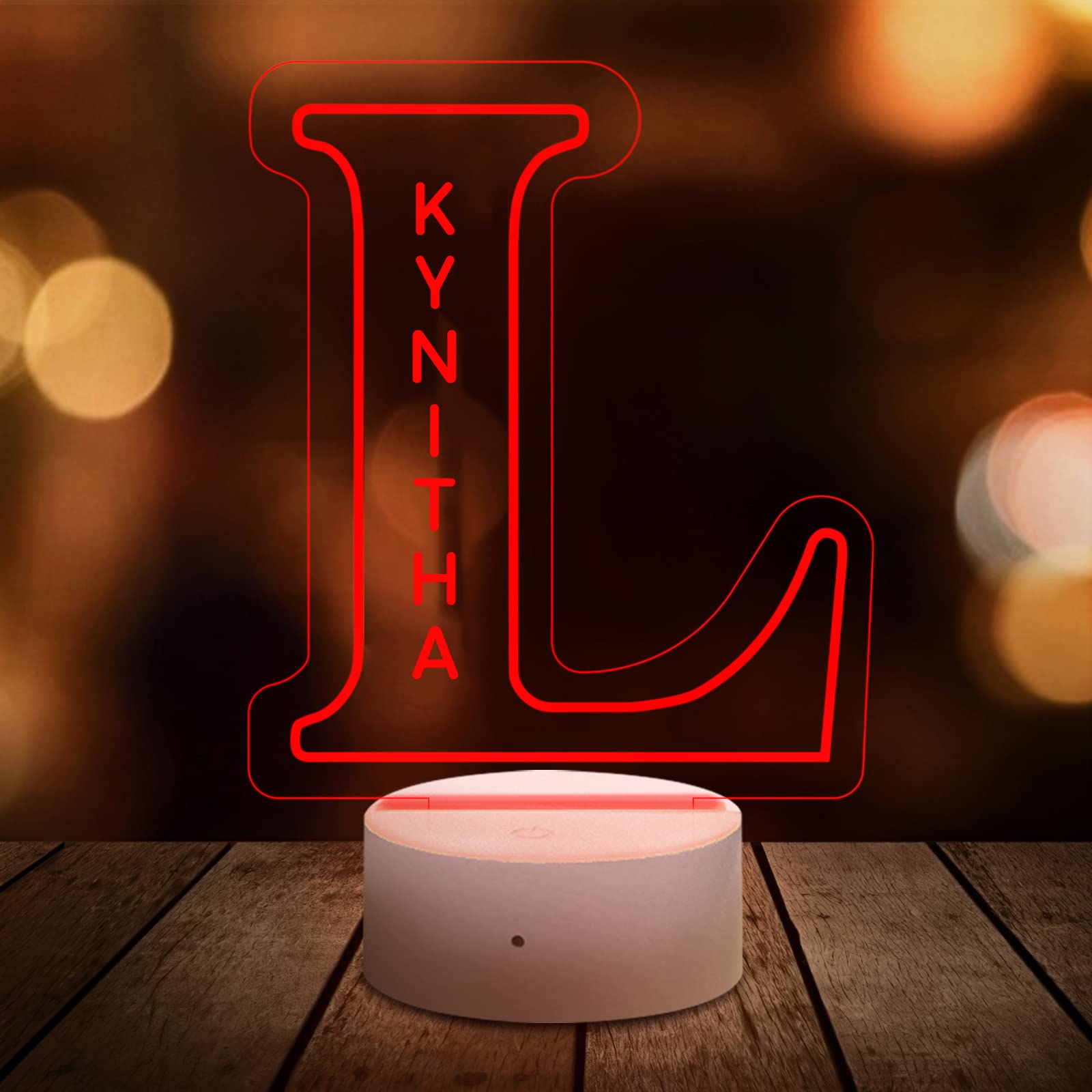 Custom LED Neon Name Night Light - 7 Color Changing Personalized Engraved Lamp for Desk, Table, Bedside - Perfect Gift for Kids, Girlfriend, Boyfriend, Mom on Mother's Day, Birthday, Wedding - Romantic Home Decor & Mood Lighting for Bedrooms, Nurseries, Living Rooms