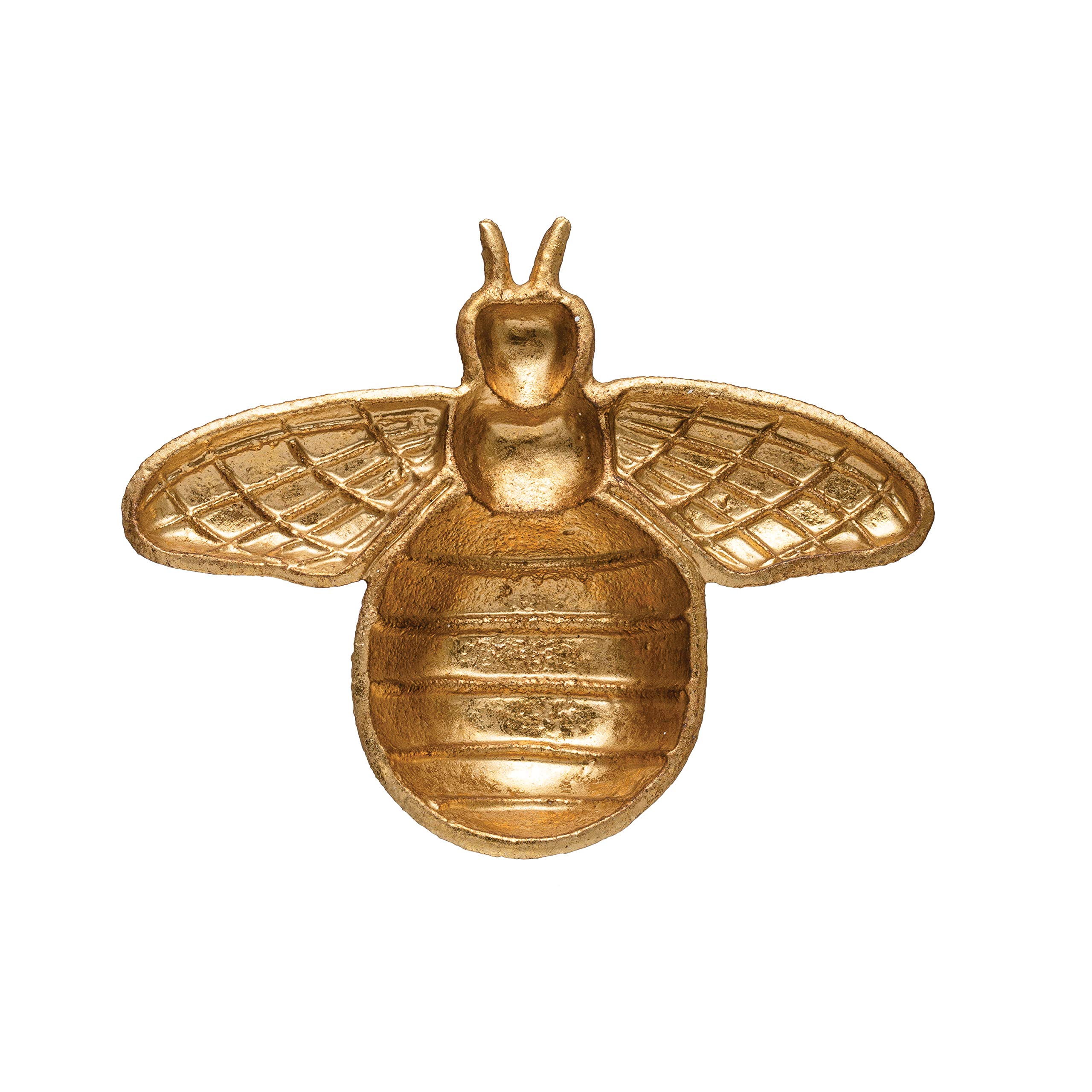 Decorative Cast Iron Gold Bee Shaped Dish - Elegant Serving Tray for Home Decor, Wedding Centerpiece & Gift Idea