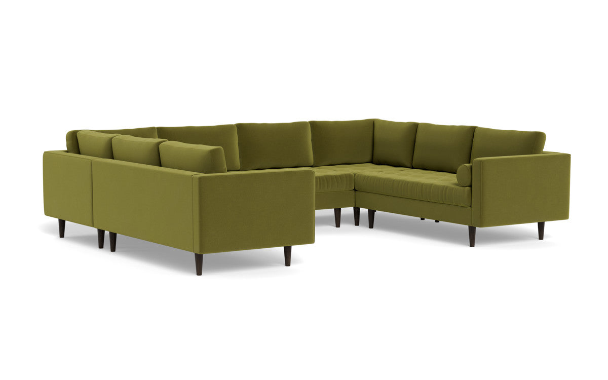 Ladybird 134 U Sectional Sofa - Modern L-Shaped Couch with Reversible Chaise, Soft Fabric Upholstery for Living Room, Family Room, or Home Theater