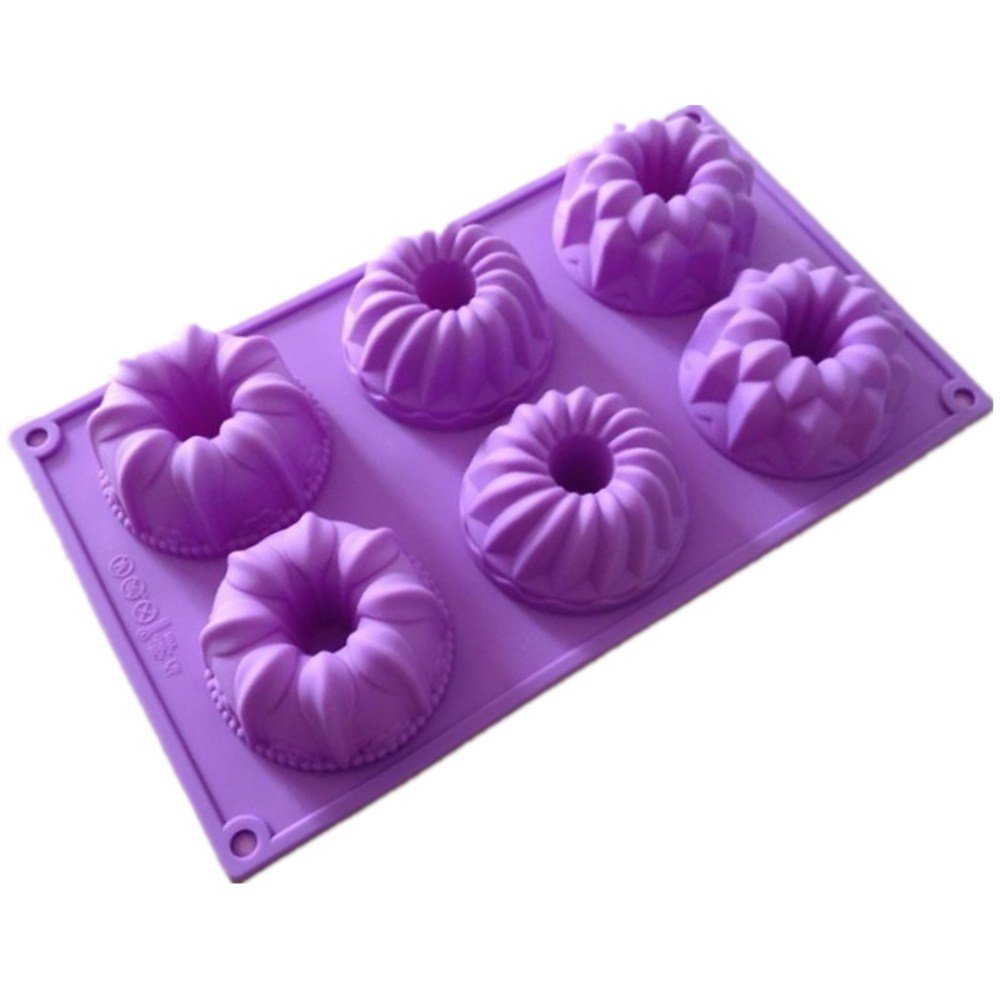 Allforhome 6-Piece Lily Gollum Halloween Pumpkin Silicone Baking Molds - Cupcake Pans, Muffin Cups & Soap Molds for DIY Cake Decorating, Bath Bombs & Halloween Party Treats