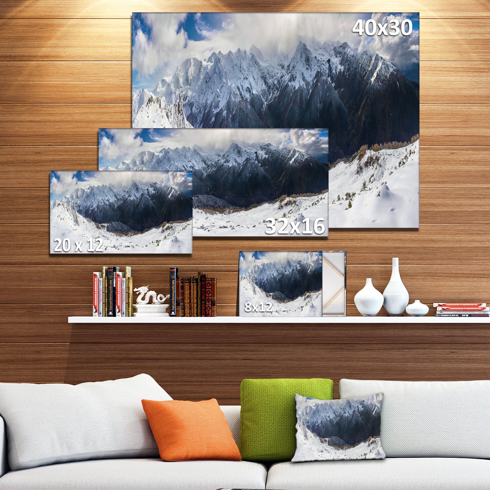 Winter Mountain in Svaneti - Stunning Landscape Photography Canvas Print - Perfect for Home & Office Wall Decor