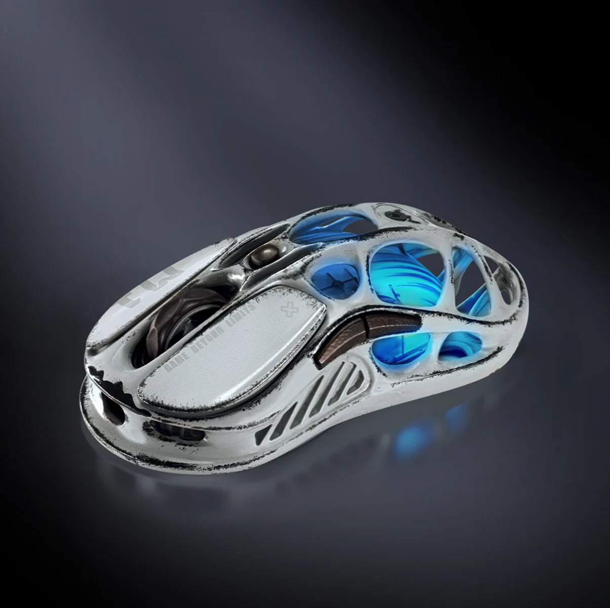 Mercury M1 Pro Battle Worn Edition Silver Mist Gaming Mouse - High Precision 16000 DPI, Ergonomic Design for PC & Mac - Perfect for FPS, MOBA & eSports Tournaments (US Only)