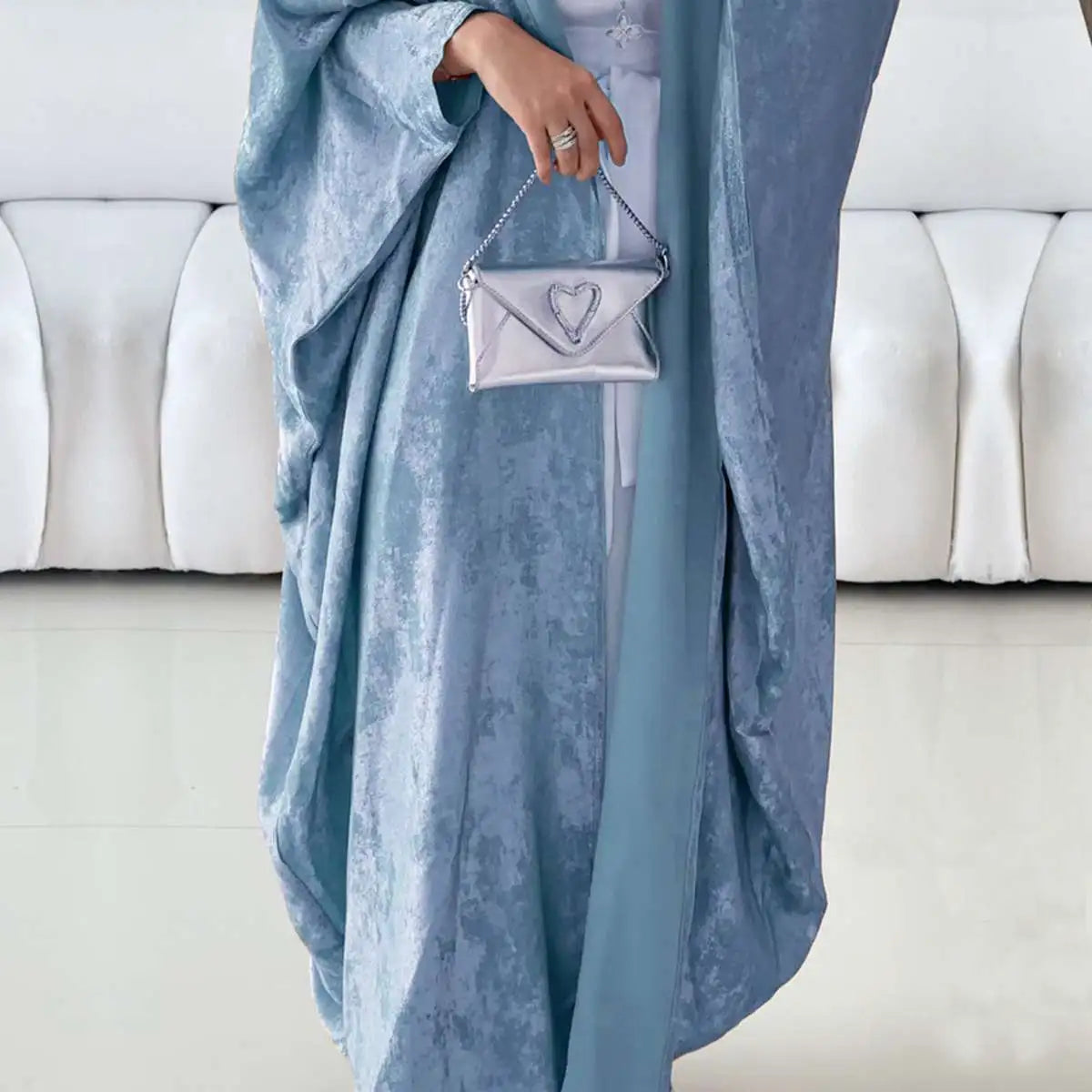 Elegant Muslim Women's Open Abaya Dress - Modest Long Cardigan for Prayer & Daily Wear - Perfect for Hijab Outfits & Special Occasions