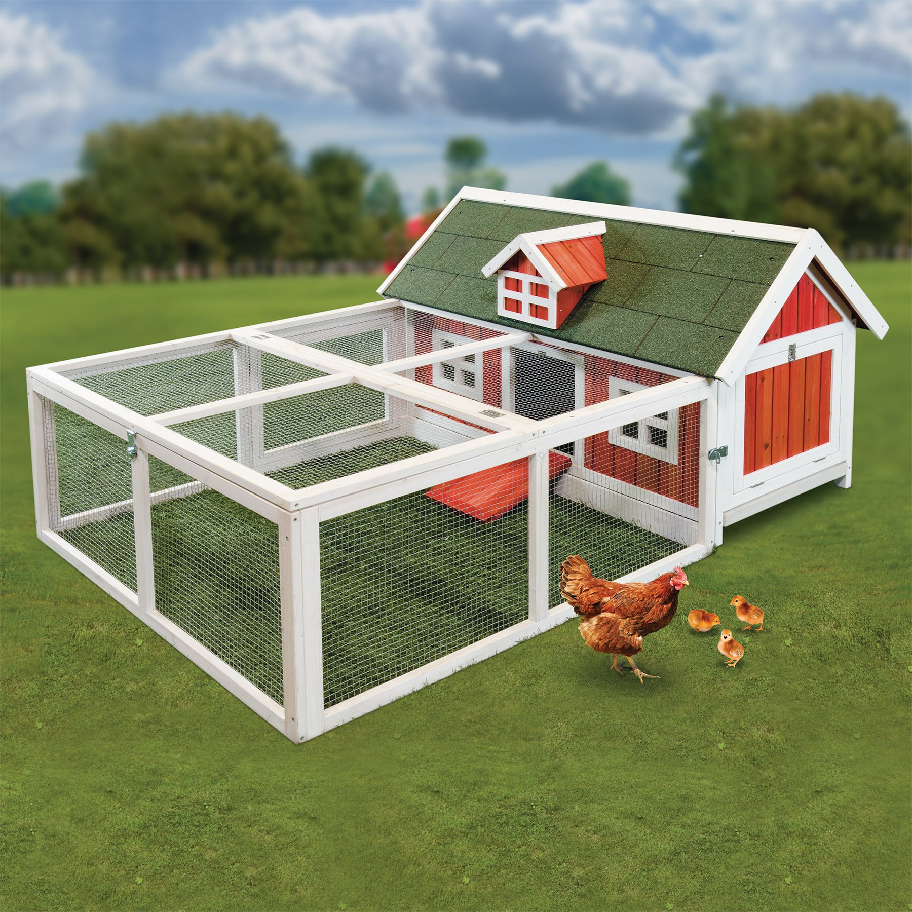 Ware Manufacturing Little Red Hen Barn - Classic Farmhouse Decor for Kids' Rooms, Nursery, and Country-Themed Parties | Durable Wooden Toy Storage & Playhouse for Children
