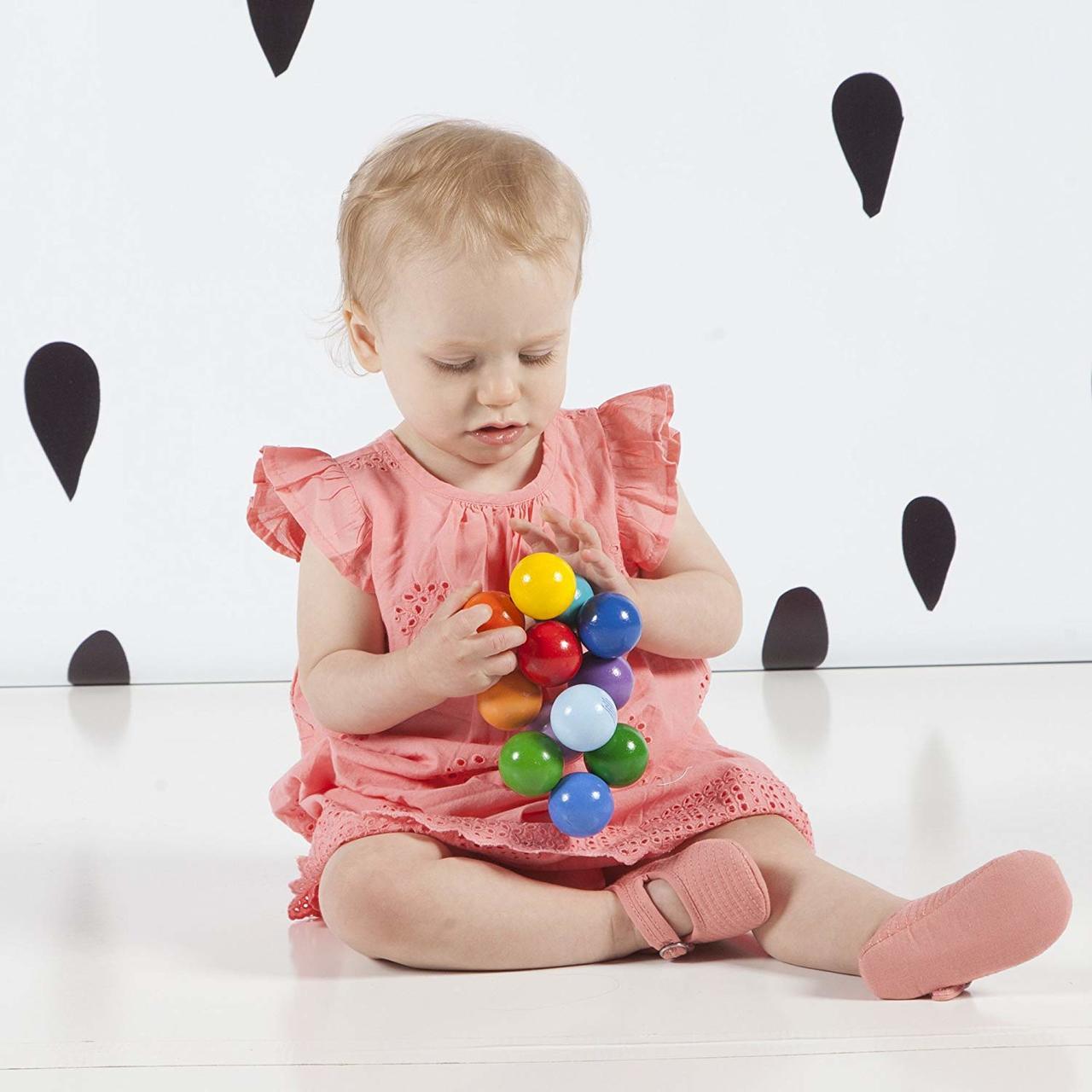 Manhattan Toy Company Baby Beads - Colorful Developmental Toy for Infants & Toddlers | Perfect for Sensory Play, Teething Relief & Early Learning
