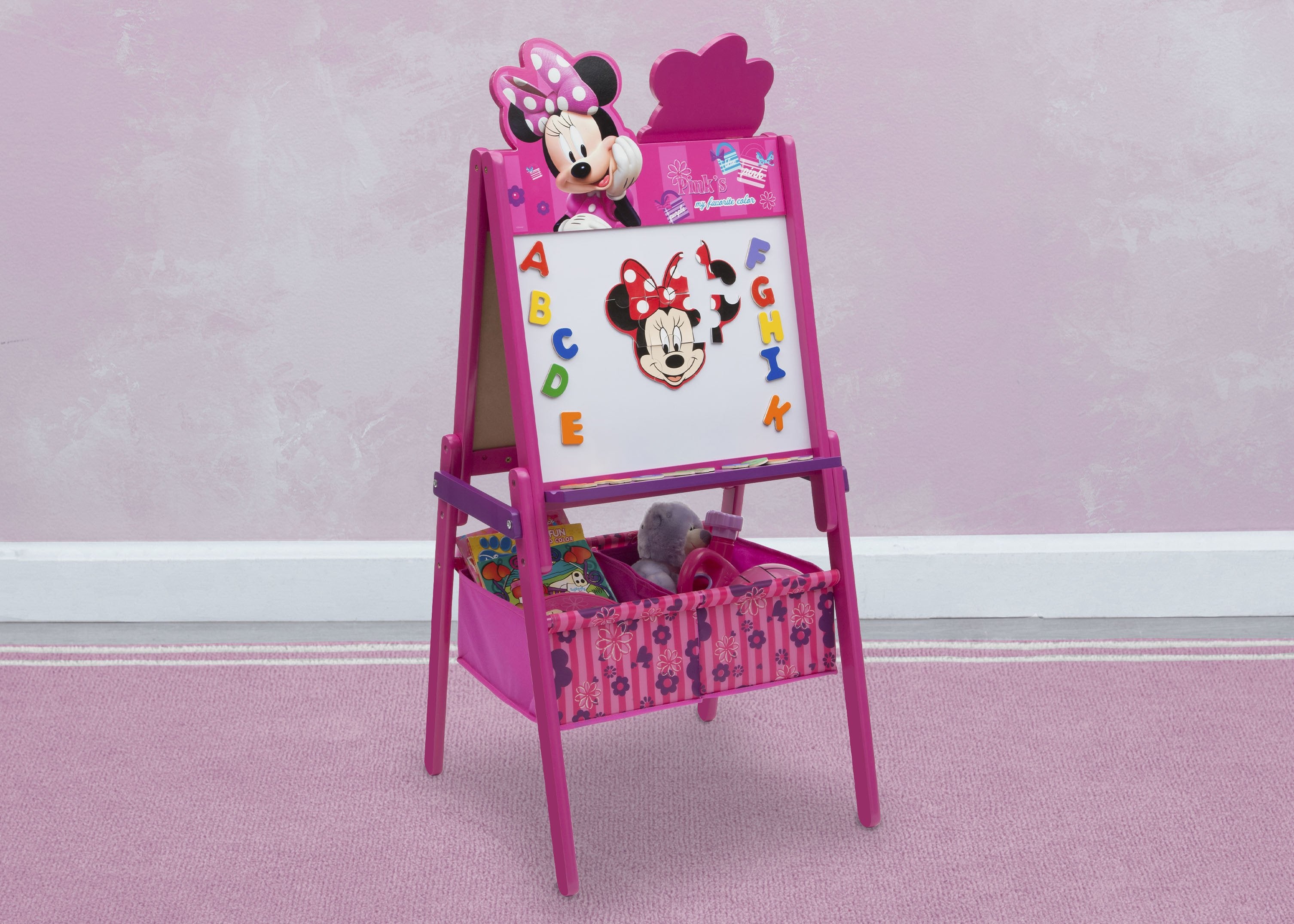 Minnie Mouse Wooden Double-Sided Kids Art Easel - Perfect for Drawing, Painting & Learning at Home or School