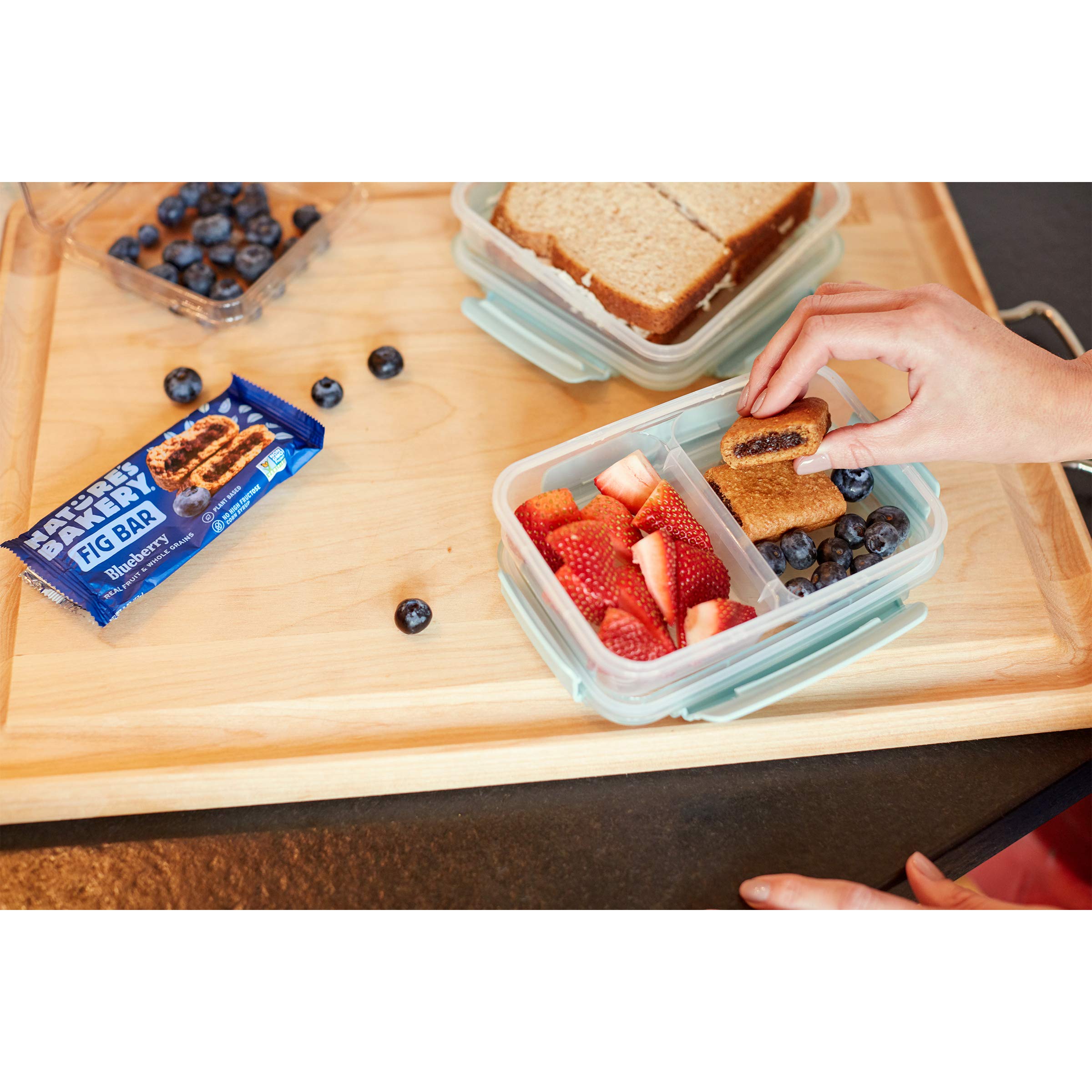 Nature’s Bakery Whole Wheat Fig Bars - Blueberry Flavor, Vegan & Non-GMO Snack Bars, 6 Count (Pack of 6) | Healthy On-the-Go Breakfast, School Lunch or Post-Workout Snack