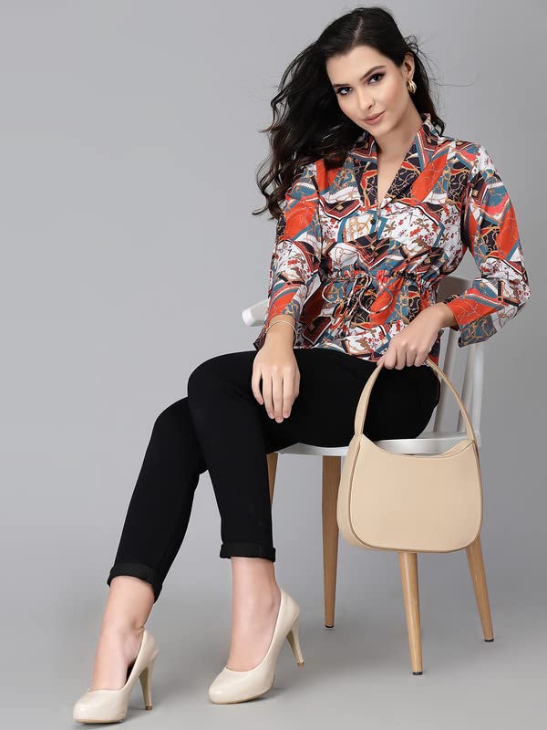 Selvia Women's Printed Casual Shirt - Stylish Floral Blouse for Everyday Wear | Perfect for Office, Outings & Spring Fashion