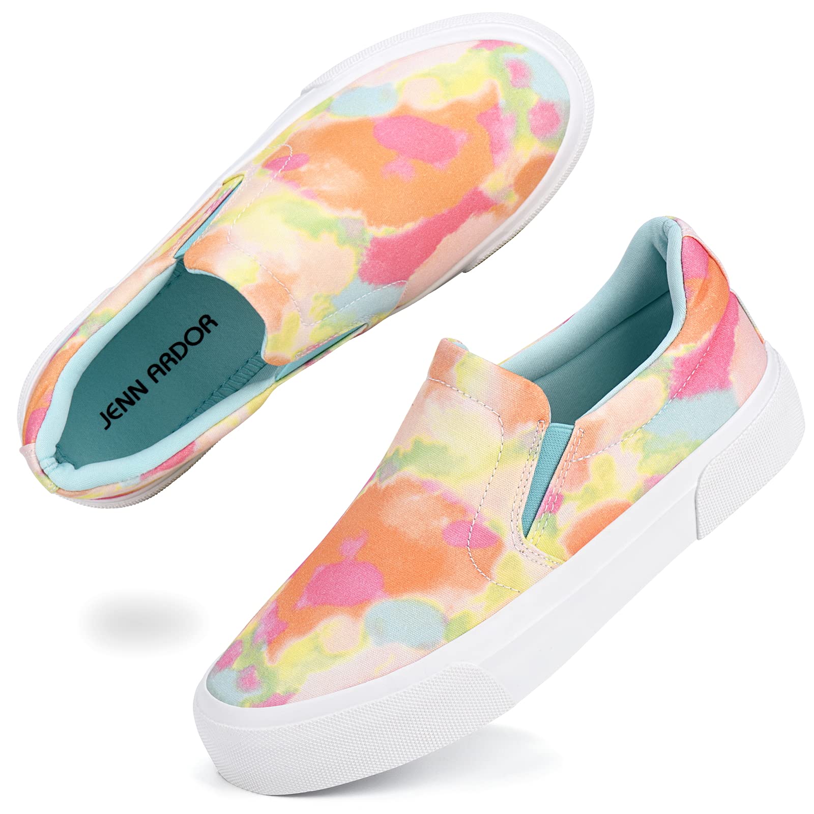 JENN ARDOR Women's Slip-On Sneakers - Comfortable Walking Shoes for Women - Lightweight Casual Flats for Everyday Wear, Work & Travel