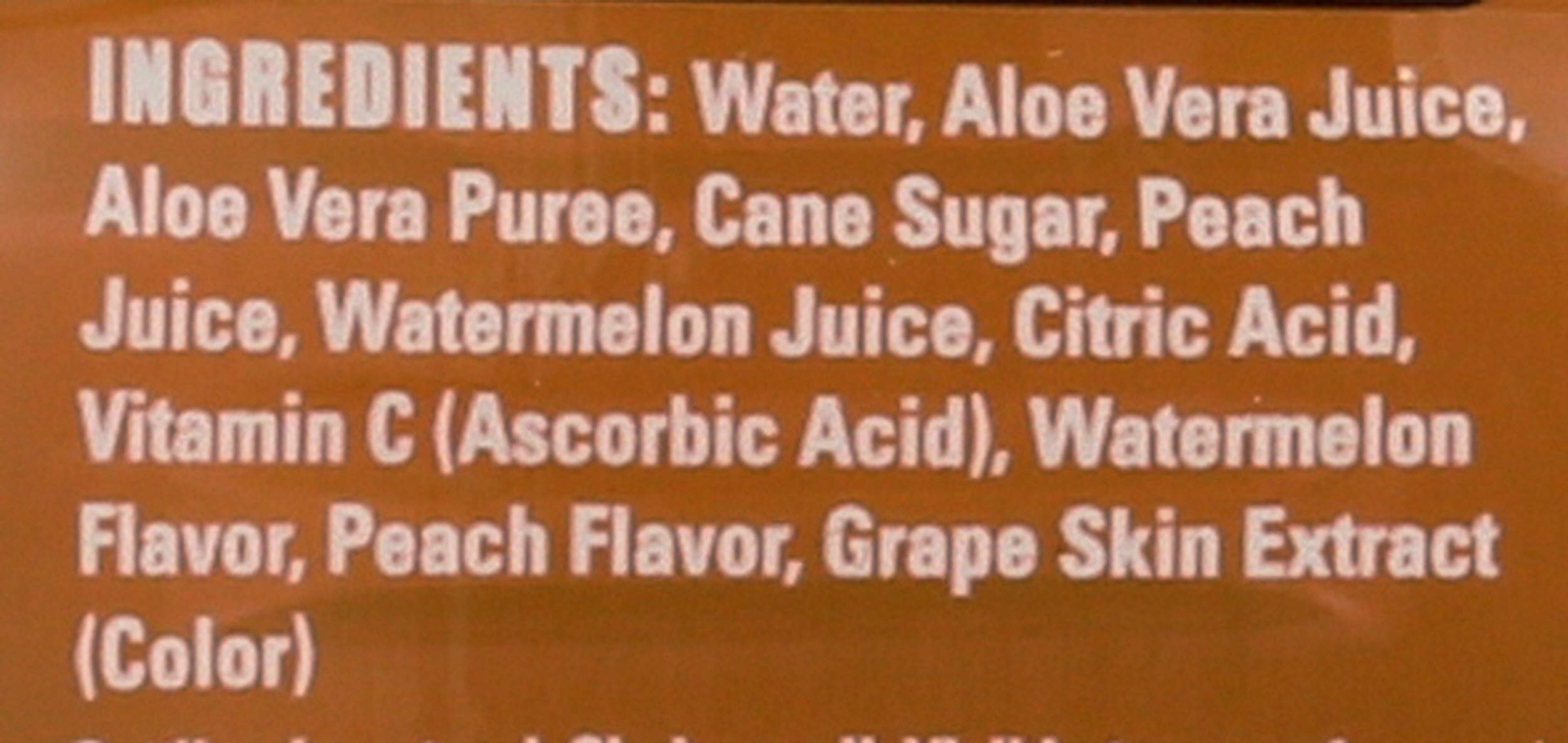 Organic Aloe Vera Juice Drink - Pulp Free, Watermelon & Peach Flavor, 12 Pack | Hydrating & Refreshing Beverage for Summer, Workouts & Healthy Lifestyle