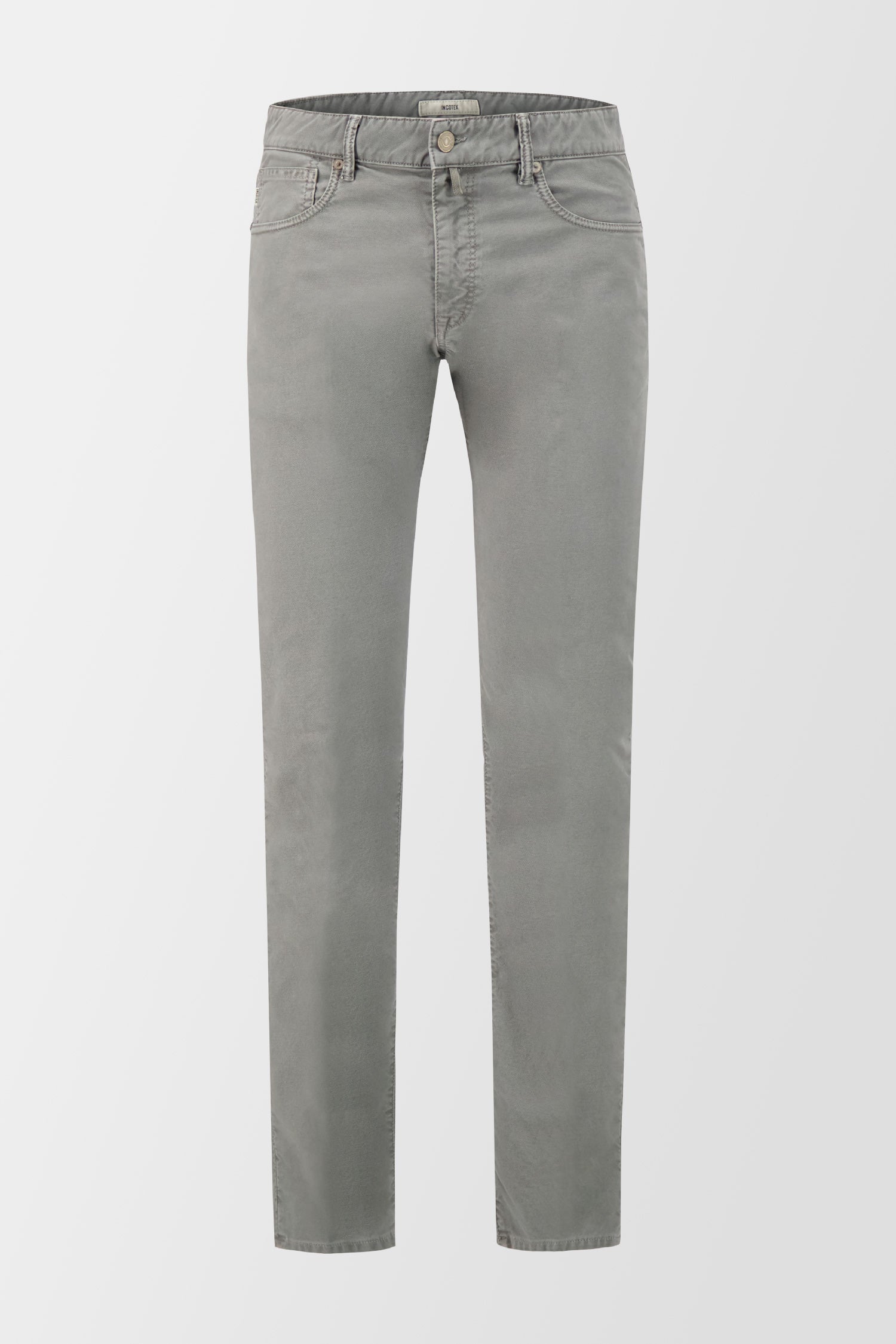 Incotex Grey Casual Trousers for Men - Comfortable Slim Fit Chino Pants for Office, Travel & Everyday Wear