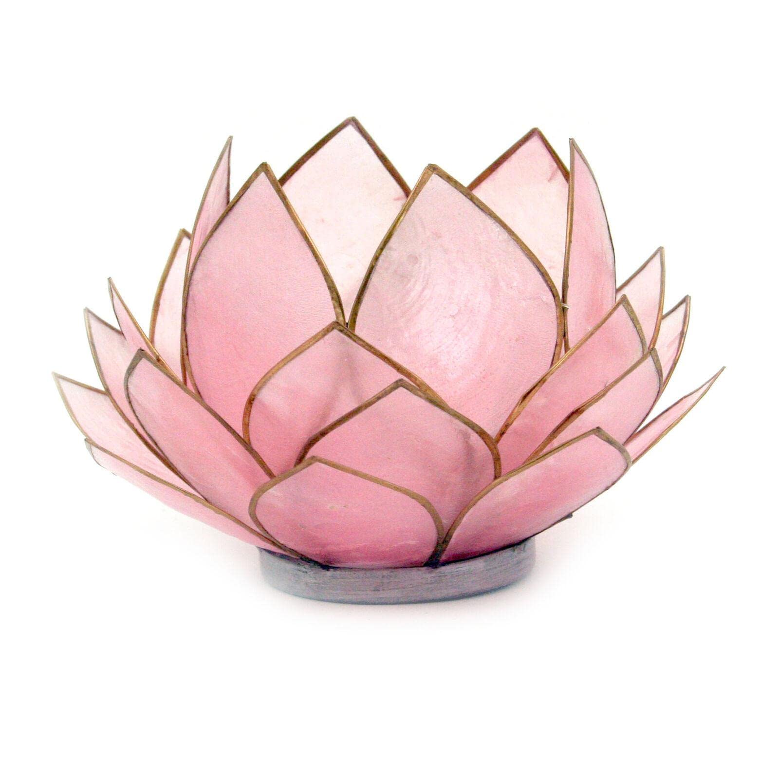 Light Pink Lotus Flower Bulb Candle Holder - Elegant Table Centerpiece for Weddings, Home Decor & Romantic Dinners - Candlestick Holder for Floral-Themed Events