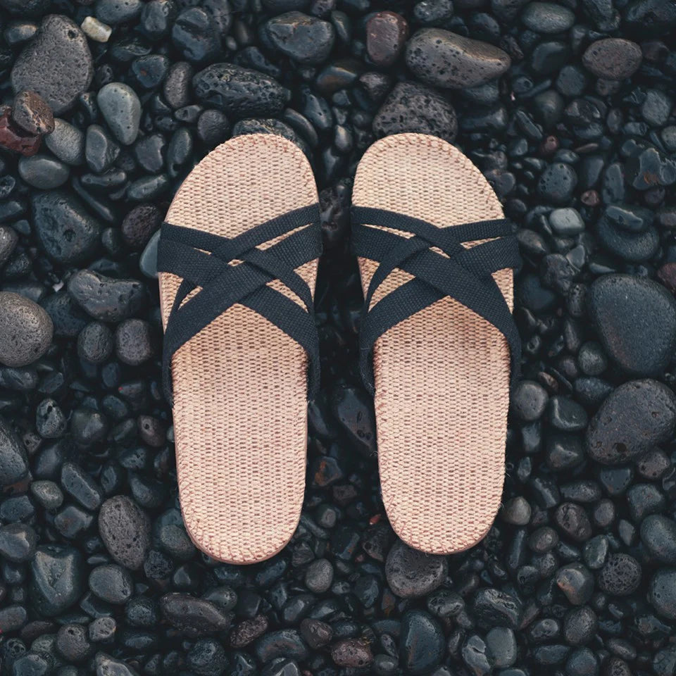 Shangies Women's Black Comfortable Sandals - Lightweight & Breathable for Beach, Walking & Casual Wear