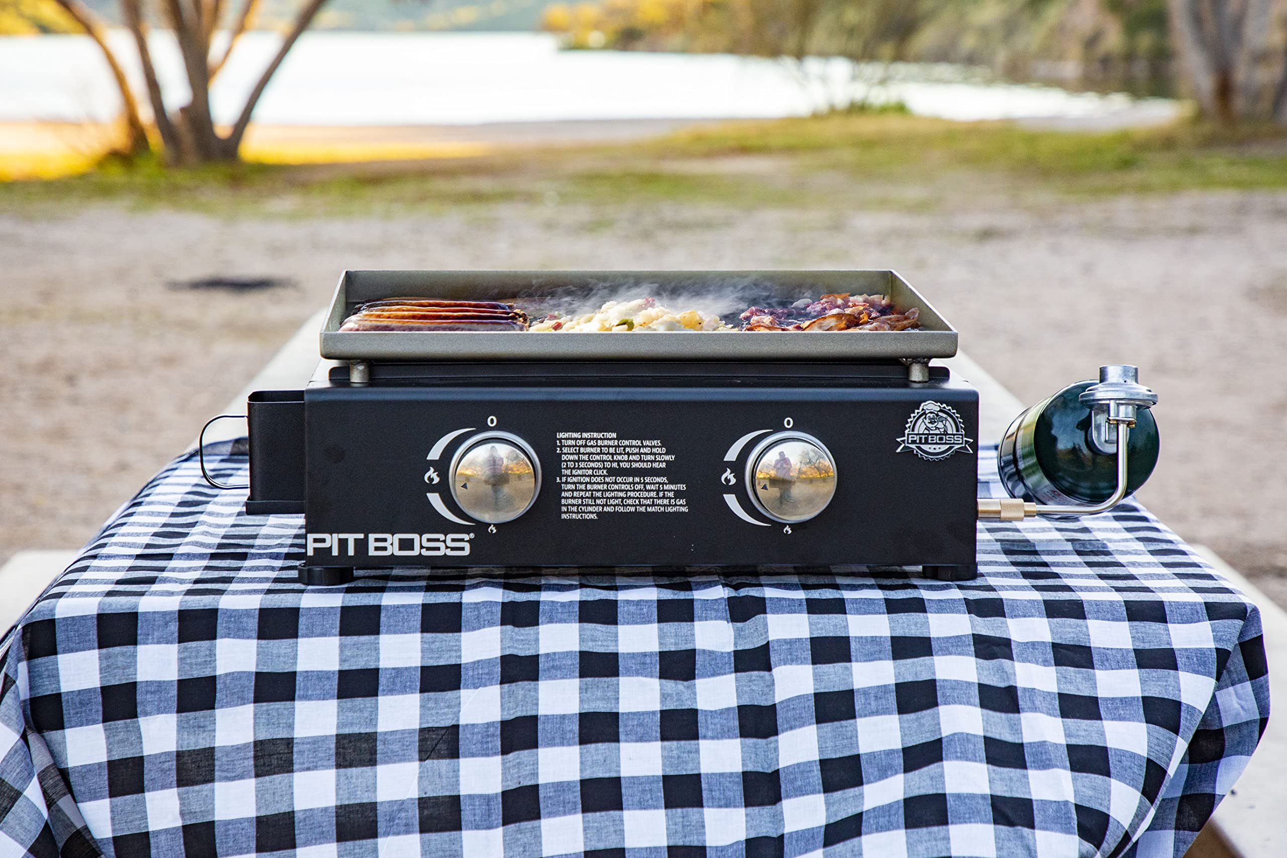 Pit Boss 10943 Black Griddle with Cover & Adapter Kit - Perfect for Outdoor Grilling, BBQ Parties, and Backyard Cooking