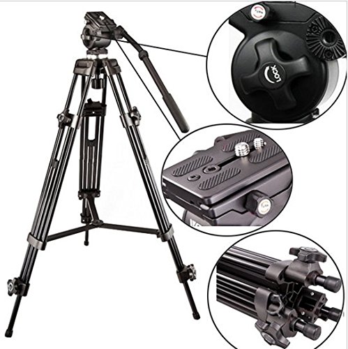 GOWE 1580mm Professional Video Tripod with Fluid Head, 6kg Load Capacity, Fluid Bowl Pan Head & Carry Bag - Perfect for DSLR Cameras, Camcorders, and Live Streaming