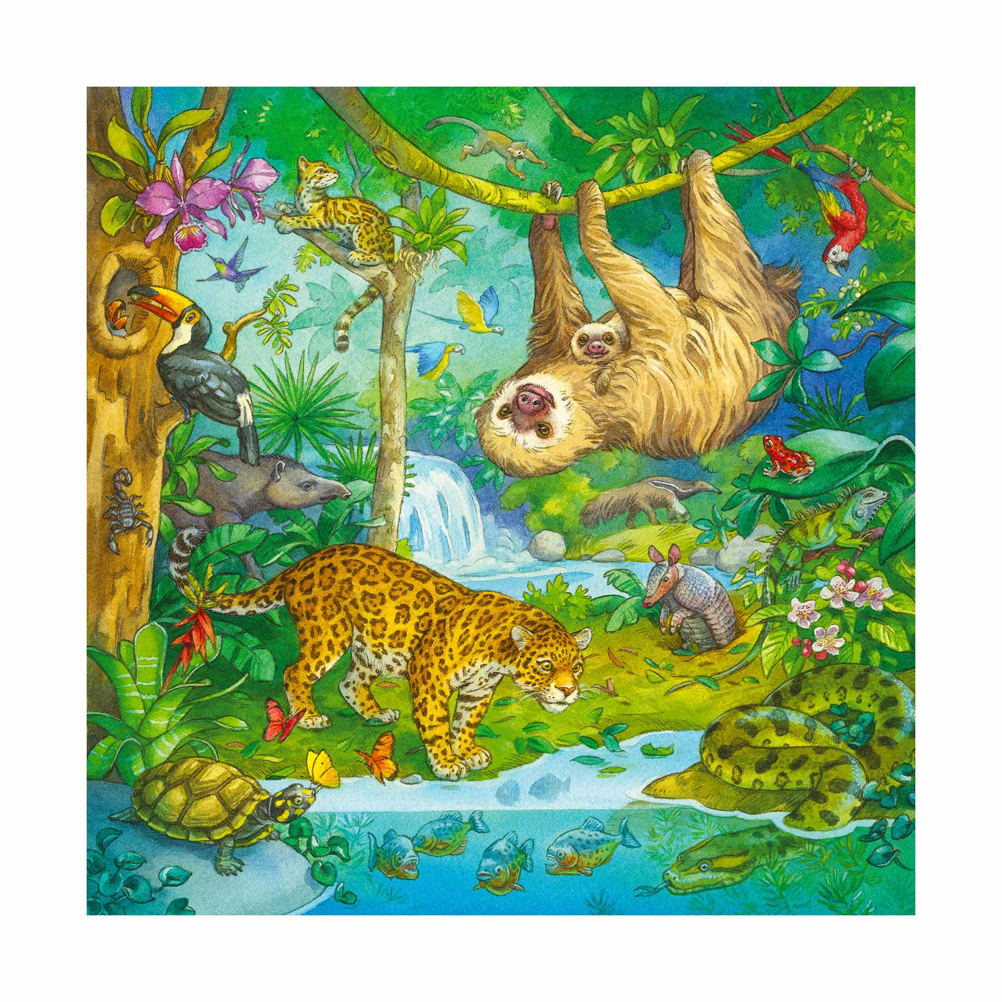 3 x 49 Piece Jungle Animal Puzzle Set for Kids - Fun Learning Educational Toy for Toddlers, Perfect for Birthday Gifts, Classroom Activities & Family Game Night