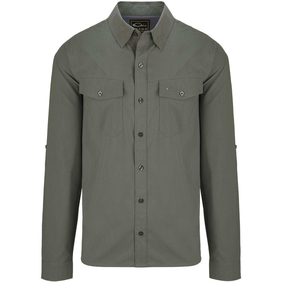 Men's Travel Solid Dobby Button Down Long Sleeve Shirt - Casual Office Wear & Business Travel Essential