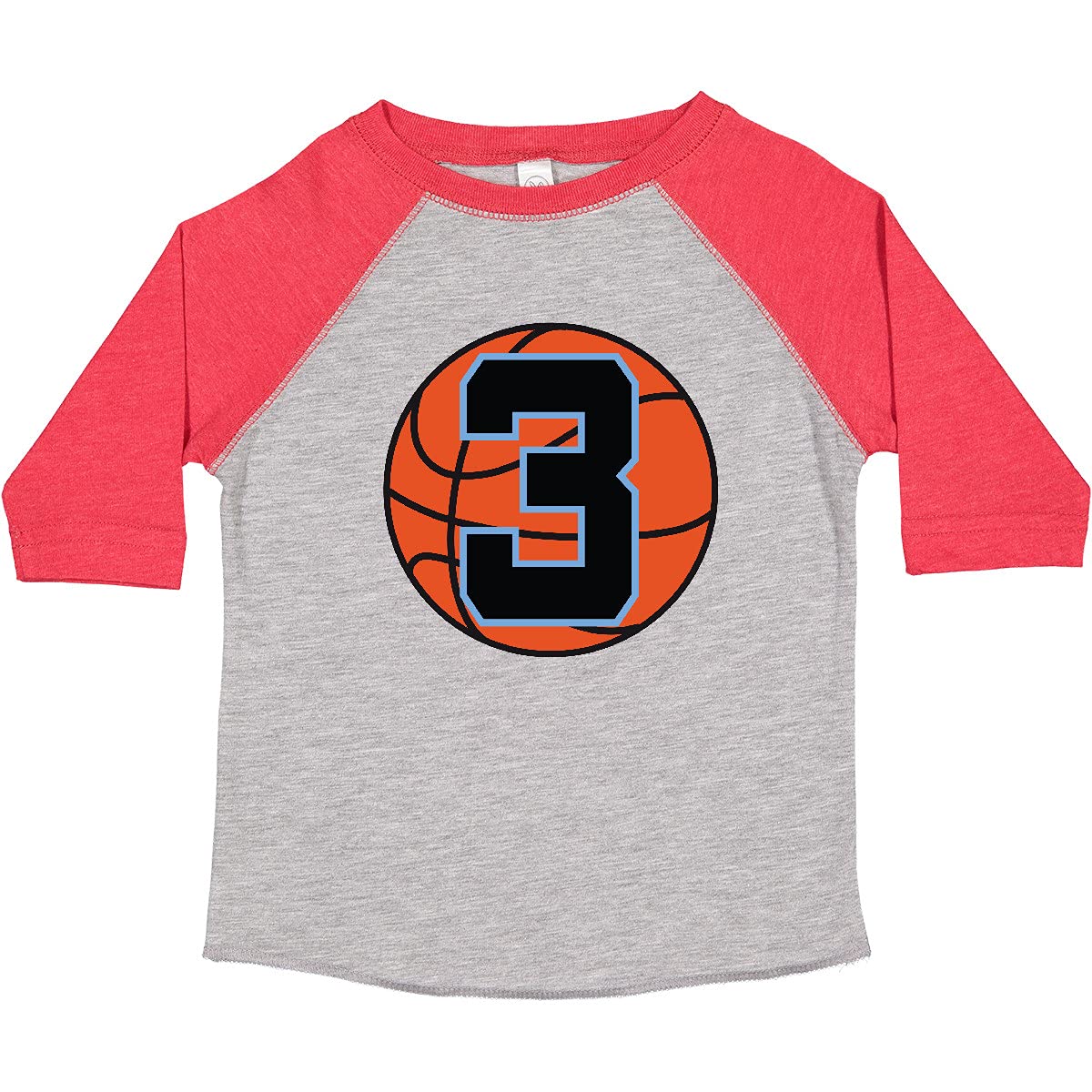 Inktastic Basketball 3rd Birthday T-Shirt for 3 Year Old Boys & Girls - Fun Toddler Basketball Party Outfit for Birthday Celebrations & Sports Events