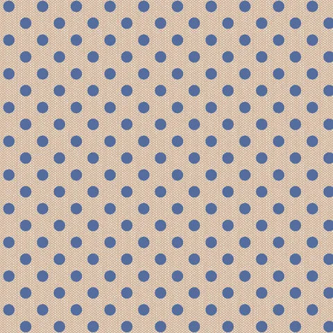 Tilda Summer Polkadot Blue Fabric - Premium Cotton Material for Quilting, Sewing & DIY Crafts - Perfect for Home Decor, Apparel & Scrapbooking Projects