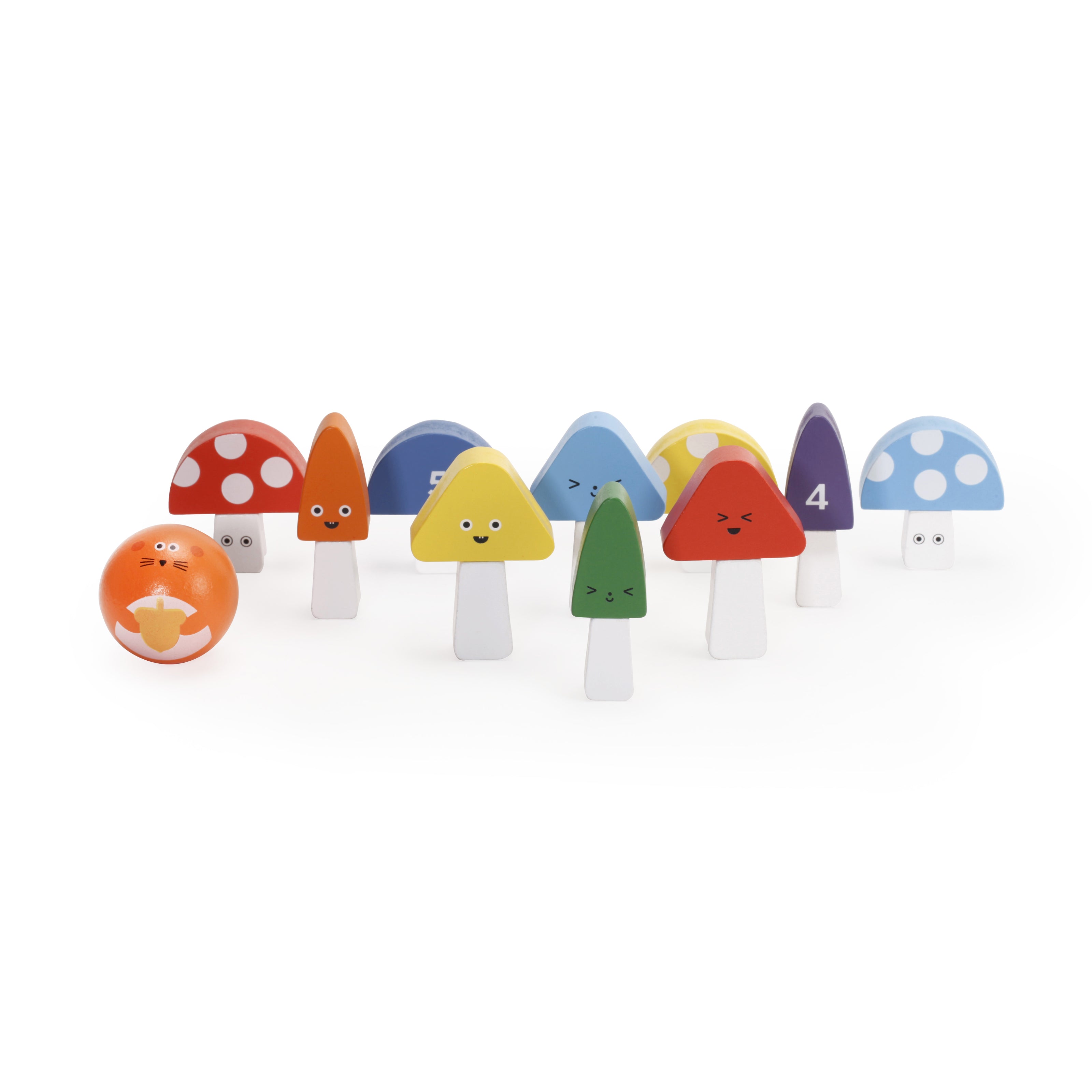 Kidoki It's a Strike! Mini Mushroom Bowling Set - Fun Indoor/Outdoor Game for Kids & Family - Perfect for Birthday Parties, Backyard Play & Game Nights