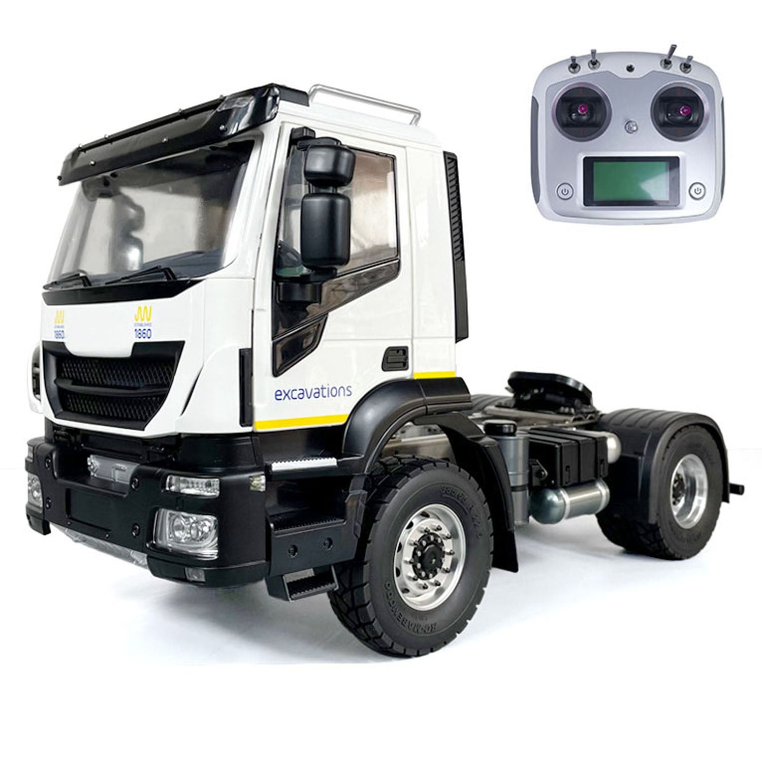 1/14 Scale RC Tractor Truck 4x2 Model - 2-Speed Radio Control Car with Differential Lock, Painted Assembled PNP Version (Servo & ESC Included) - Perfect for Off-Road Racing, Construction Site Play & RC Hobby Enthusiasts