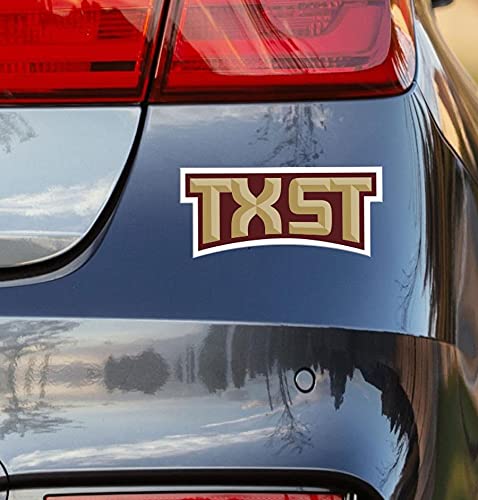Texas State Bobcats TXST Arched Logo Vinyl Decal - Officially Licensed NCAA Sticker for Cars, Bumpers, Windows, Laptops & More | Heavy-Duty Weatherproof Decal for College Pride & Fan Gear | Perfect for Game Day, Tailgating & School Spirit