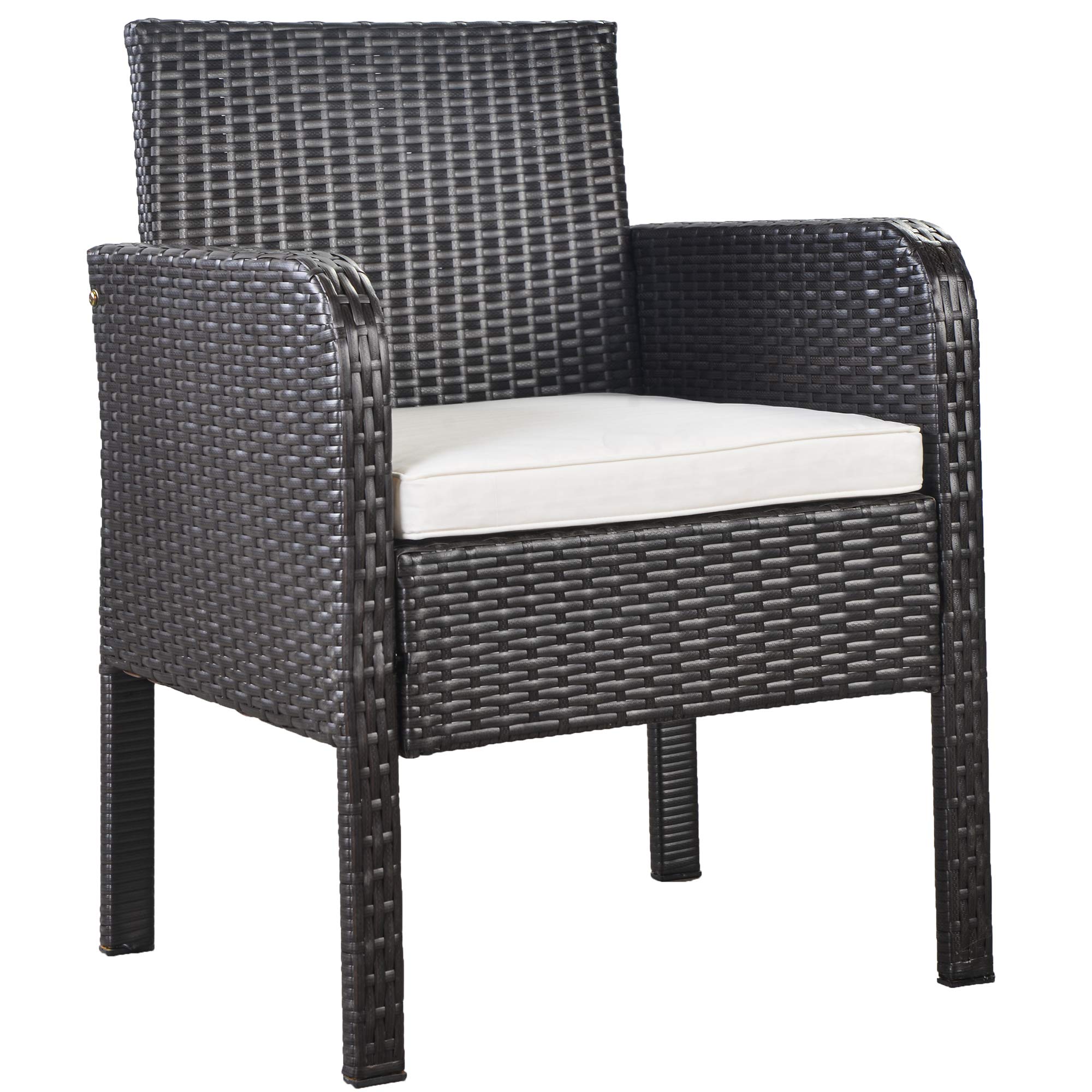 4-Piece Rattan Sofa Set with Cushions - Beige Outdoor Wicker Furniture for Patio, Garden, Poolside & Backyard Relaxation