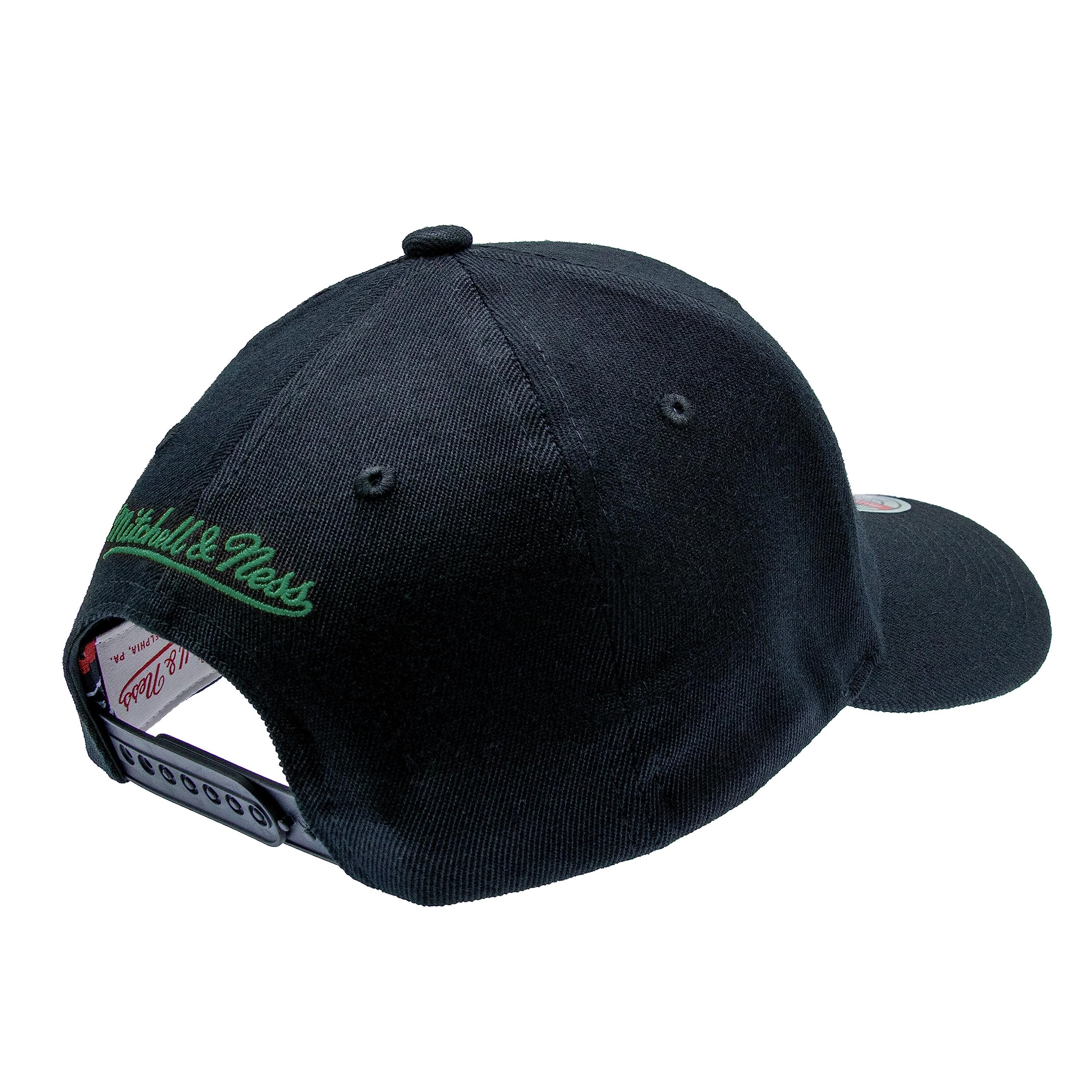 Mitchell & Ness NBA Milwaukee Bucks Snapback Hat - High Crown Adjustable Logo Cap for Men & Women - Perfect for Basketball Games, Streetwear & Casual Outfits