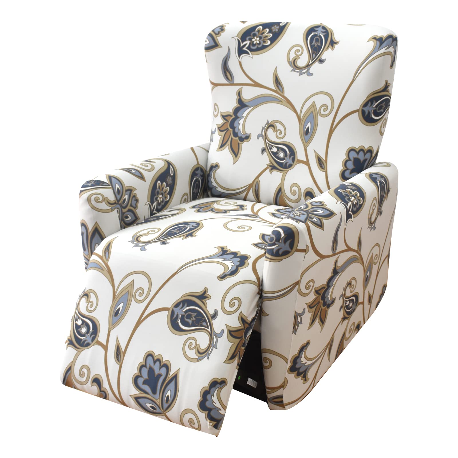 HAOYONG 4-Piece Stretch Recliner Covers with Pockets - Printed Furniture Protector for Lazy Boy Chairs & Sofas | Perfect for Living Room, Home Theater & Family Relaxation