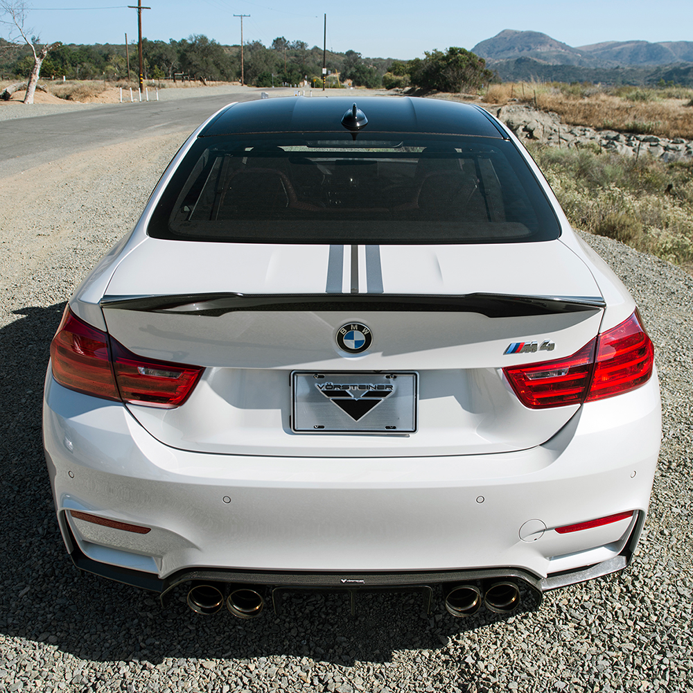 BMW F8X M4 EVO Aero Decklid Spoiler - Carbon Fiber Rear Trunk Lip Spoiler for F82 M4 Coupe (2014-2020) - V Style™ High Performance Upgrade - Perfect for Track Racing & Street Style Enhancement