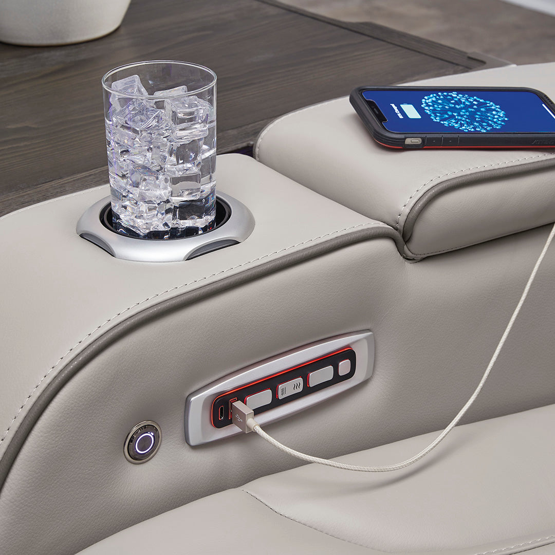Boyington Power Reclining Sofa - Modern Electric Recliner with USB Charging Ports | Perfect for Living Room, Home Theater & Family Relaxation