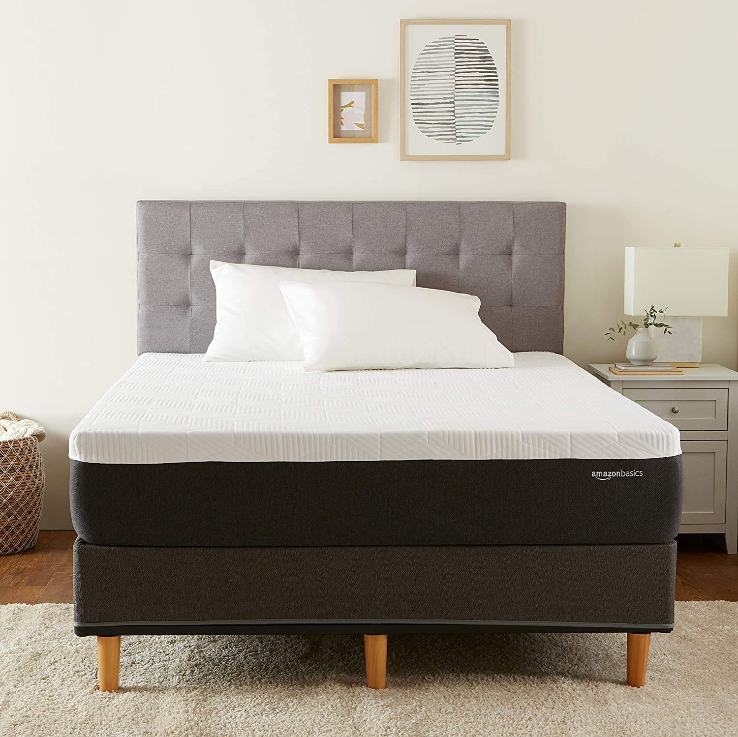 Amazon Basics Gel Memory Foam Mattress - Firm Full Size Cooling Mattress, CertiPUR-US Certified, 12-Inch Thick, 75